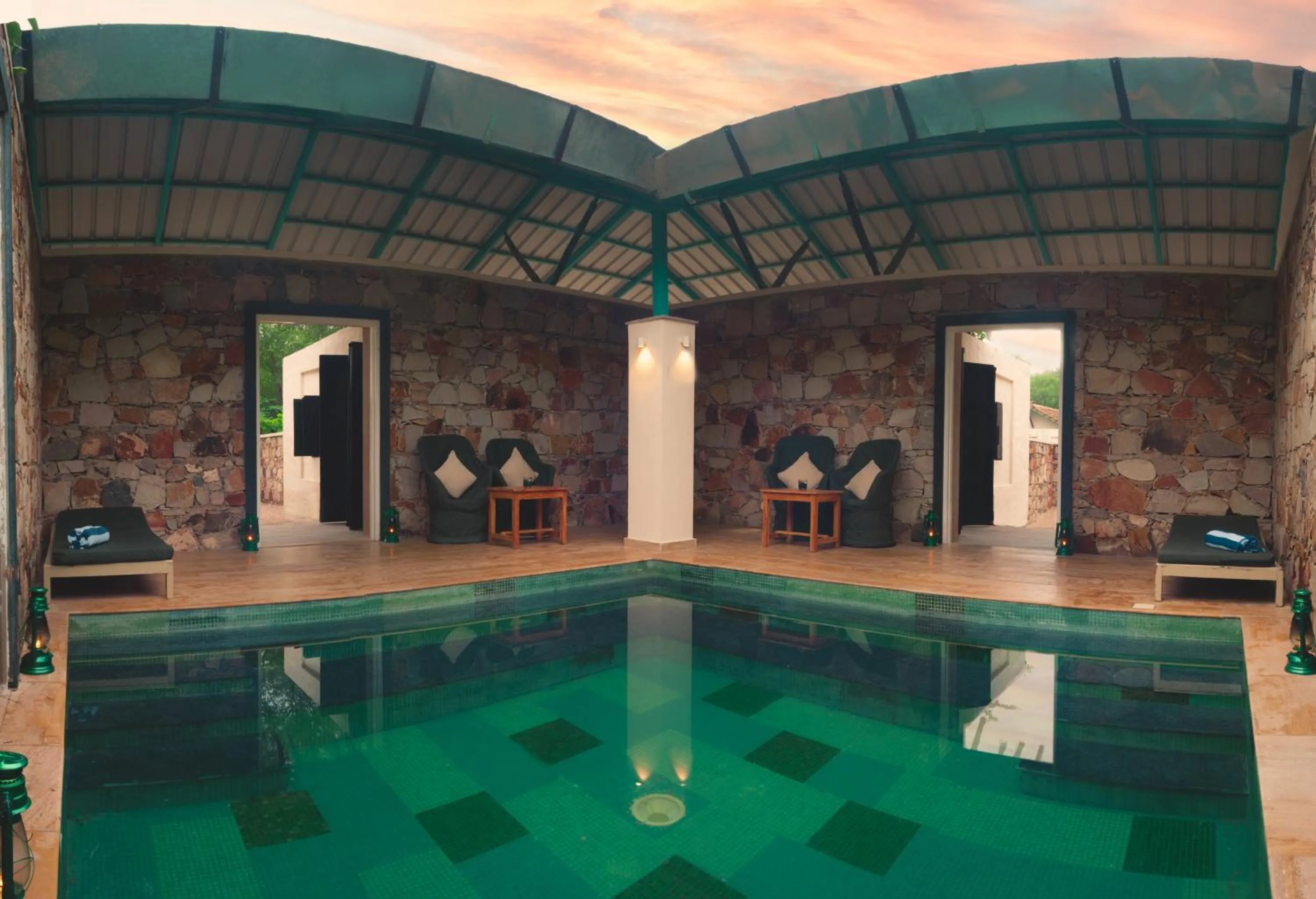 Swimming pool in Trees N Tigers Luxury Wildlife Lodge