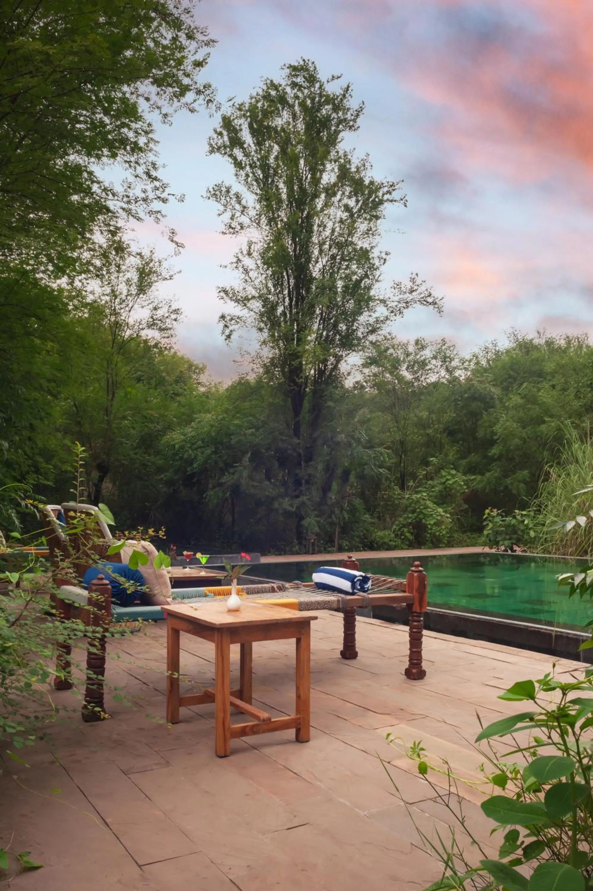Swimming pool in Trees N Tigers Luxury Wildlife Lodge