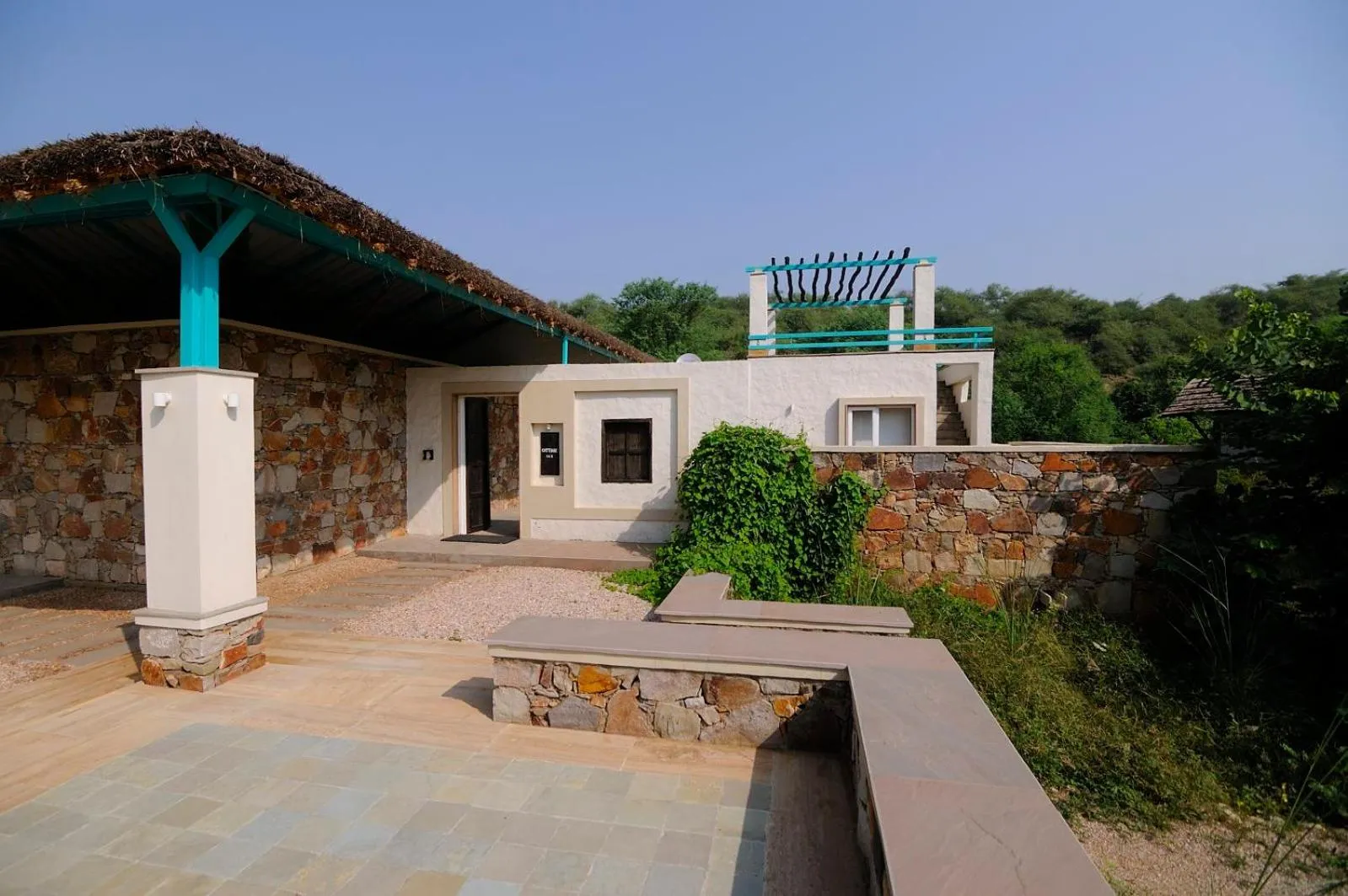 Balcony/Terrace in Trees N Tigers Luxury Wildlife Lodge