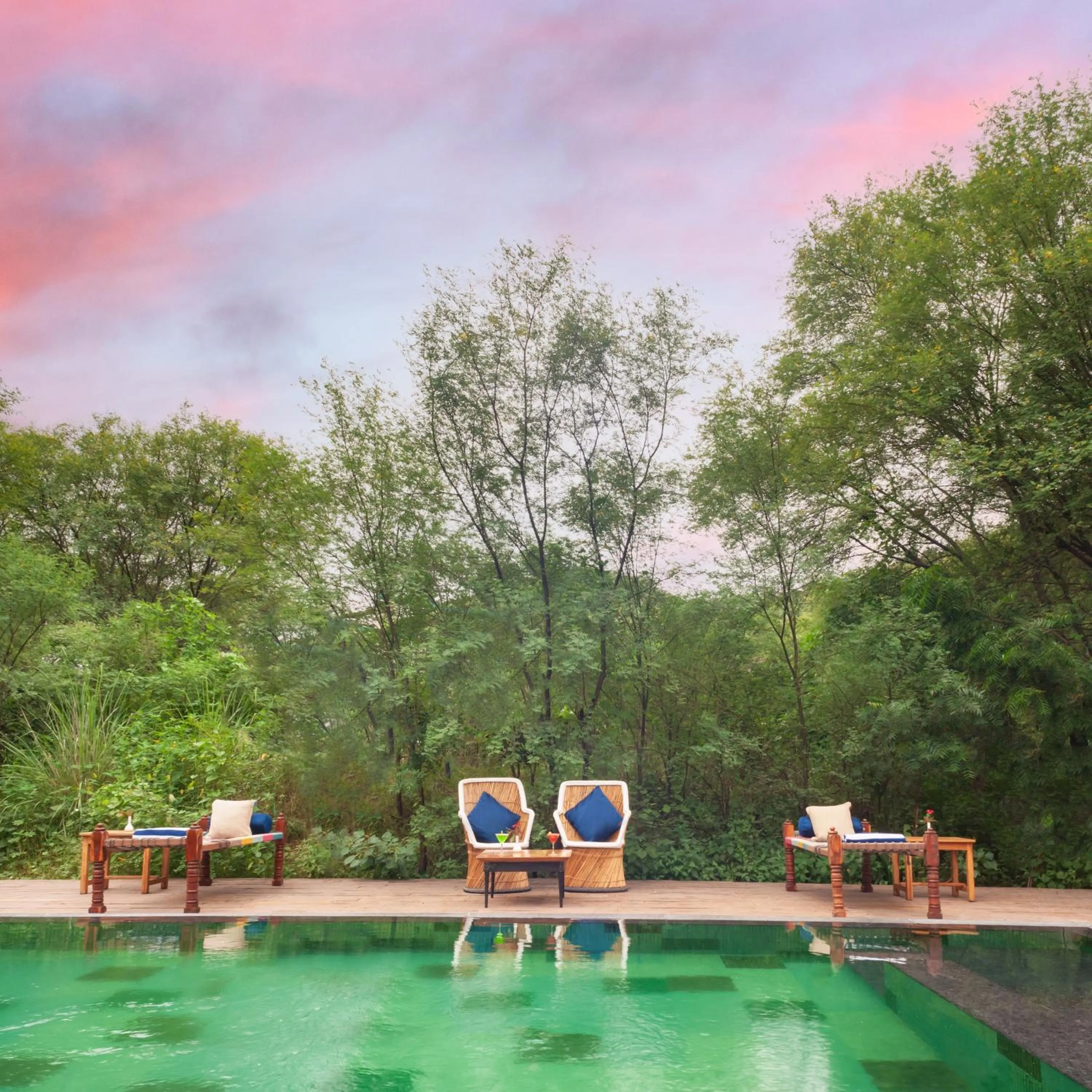 Swimming pool in Trees N Tigers Luxury Wildlife Lodge