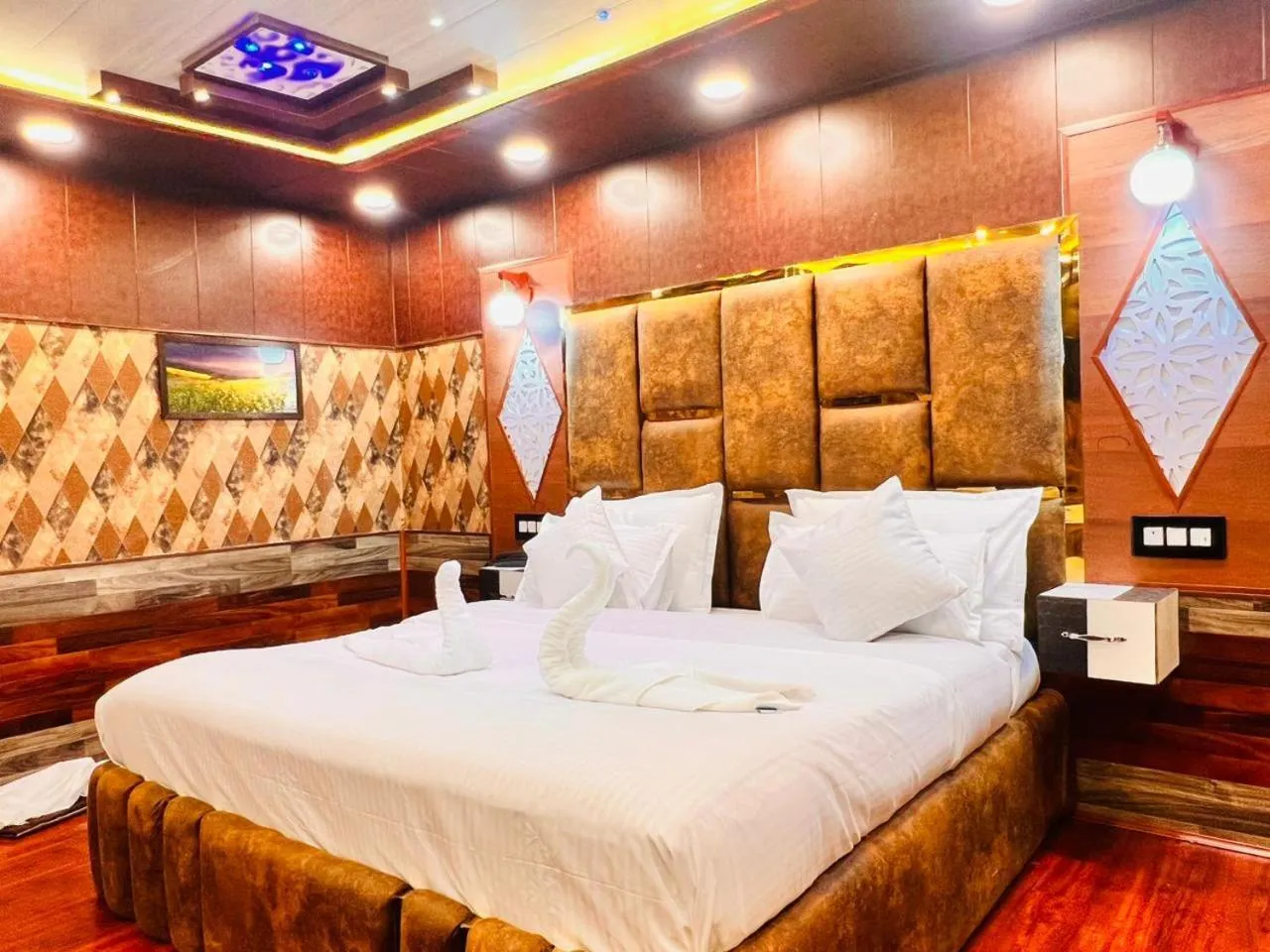 Bed in Pine View Resort