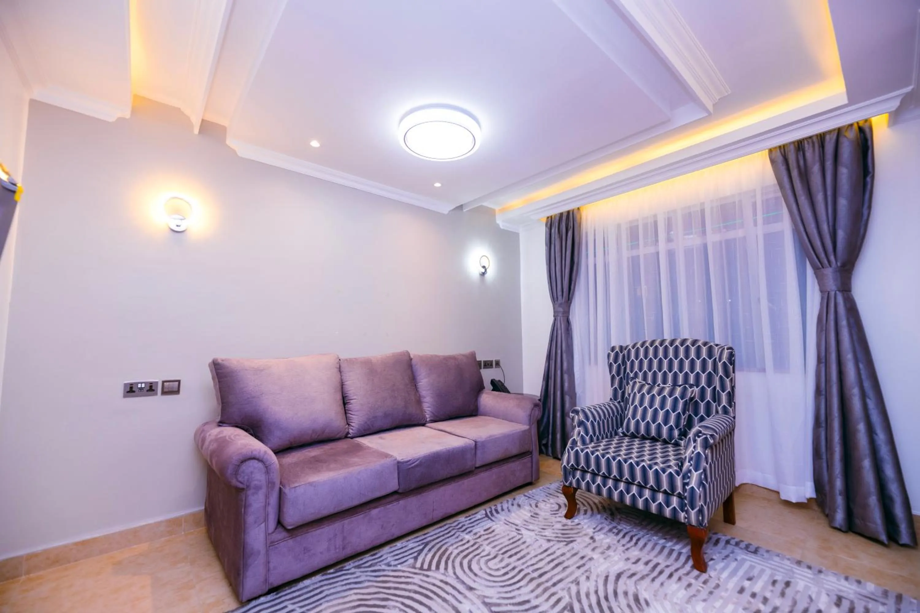 Living room in Olive Gardens Hotel Nairobi