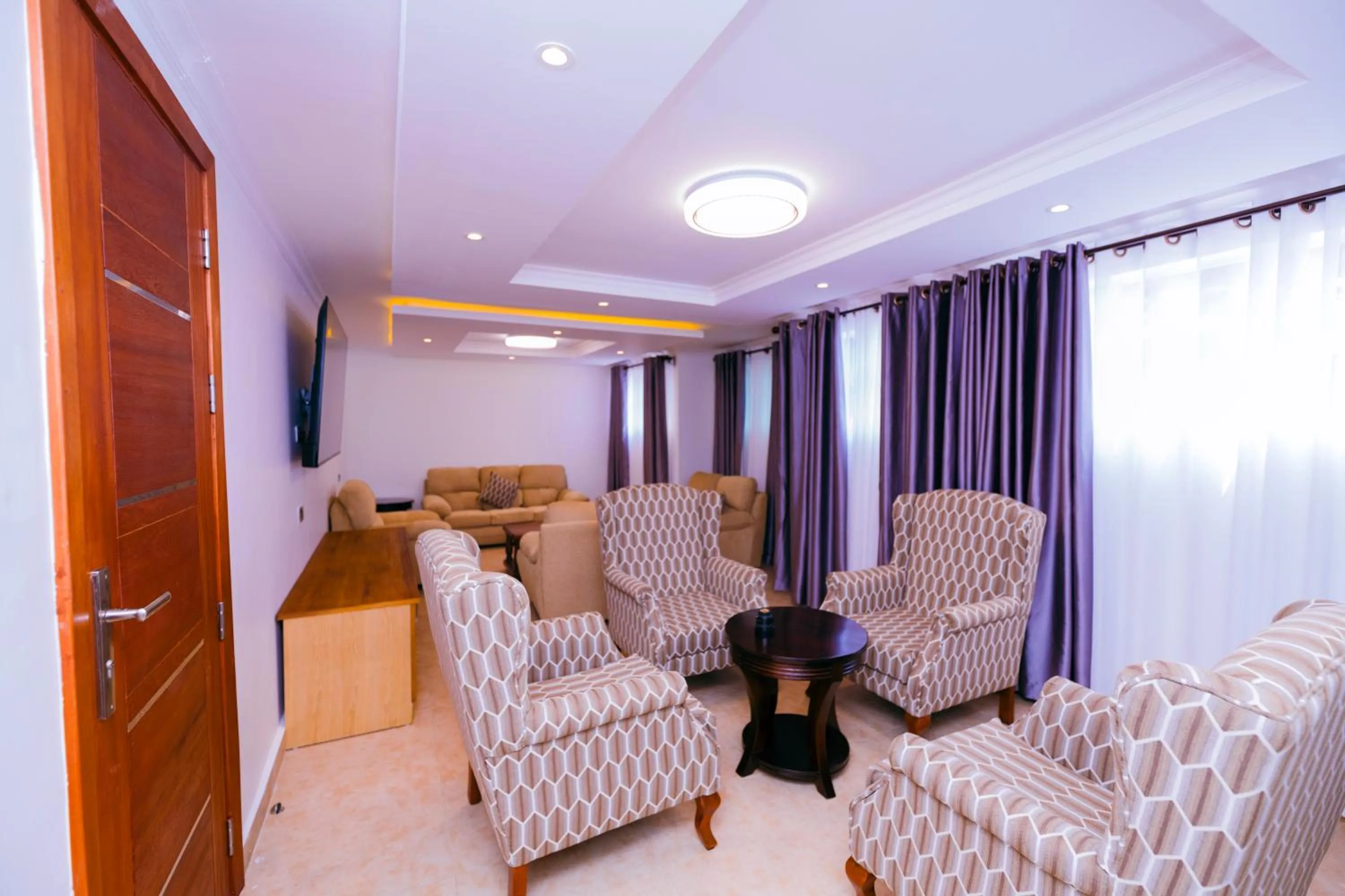 Seating area in Olive Gardens Hotel Nairobi