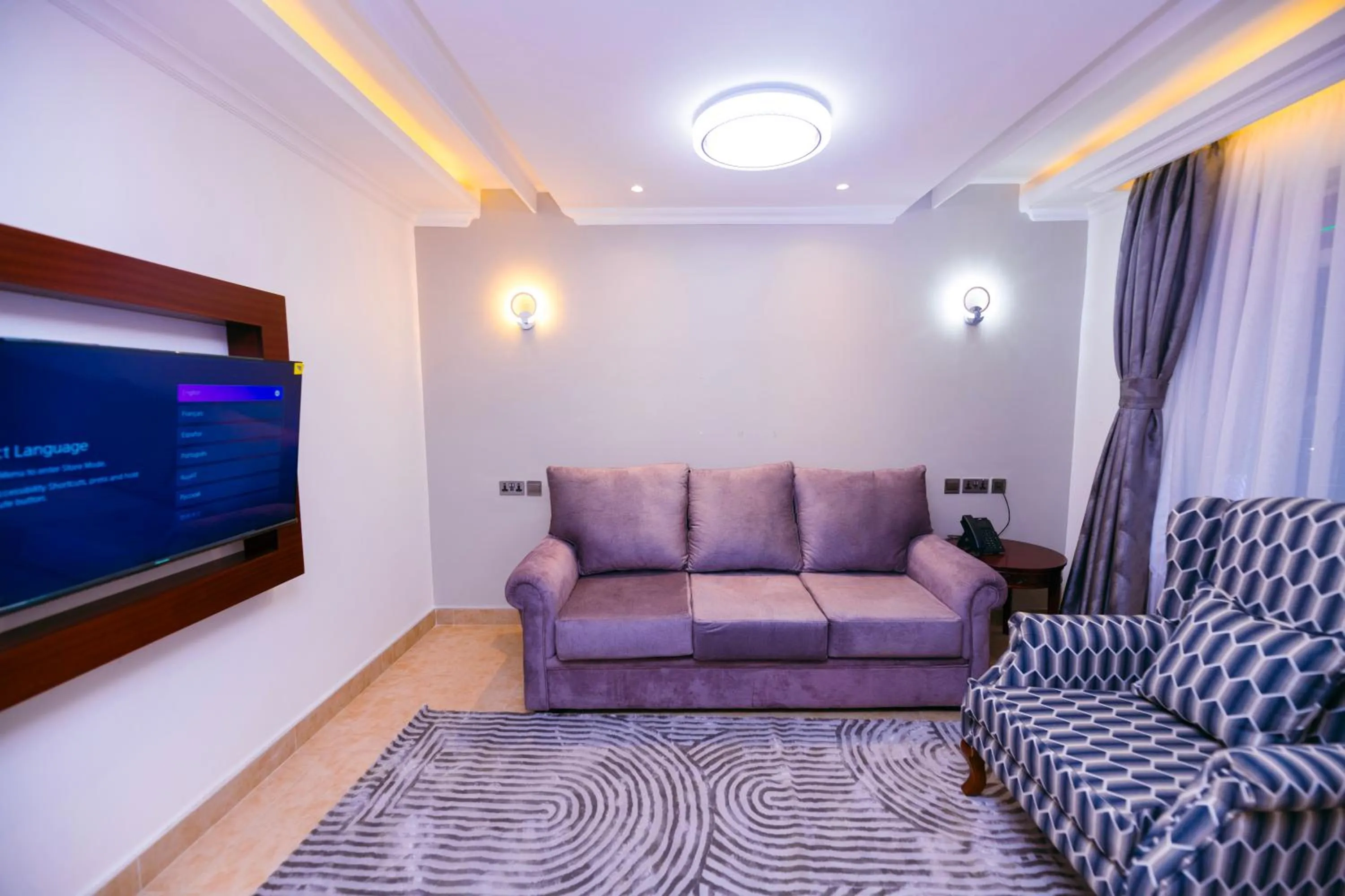 Living room in Olive Gardens Hotel Nairobi