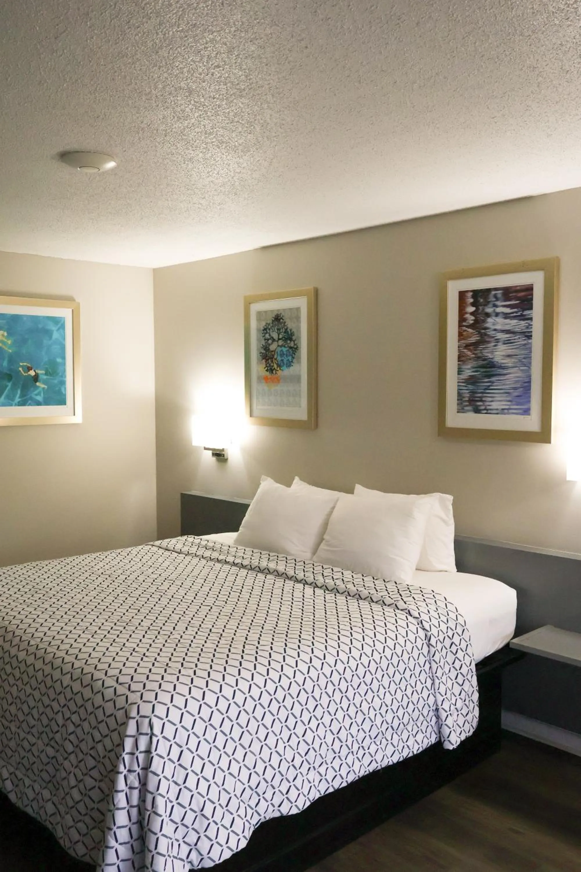 Bed in Economy Inn Historic District