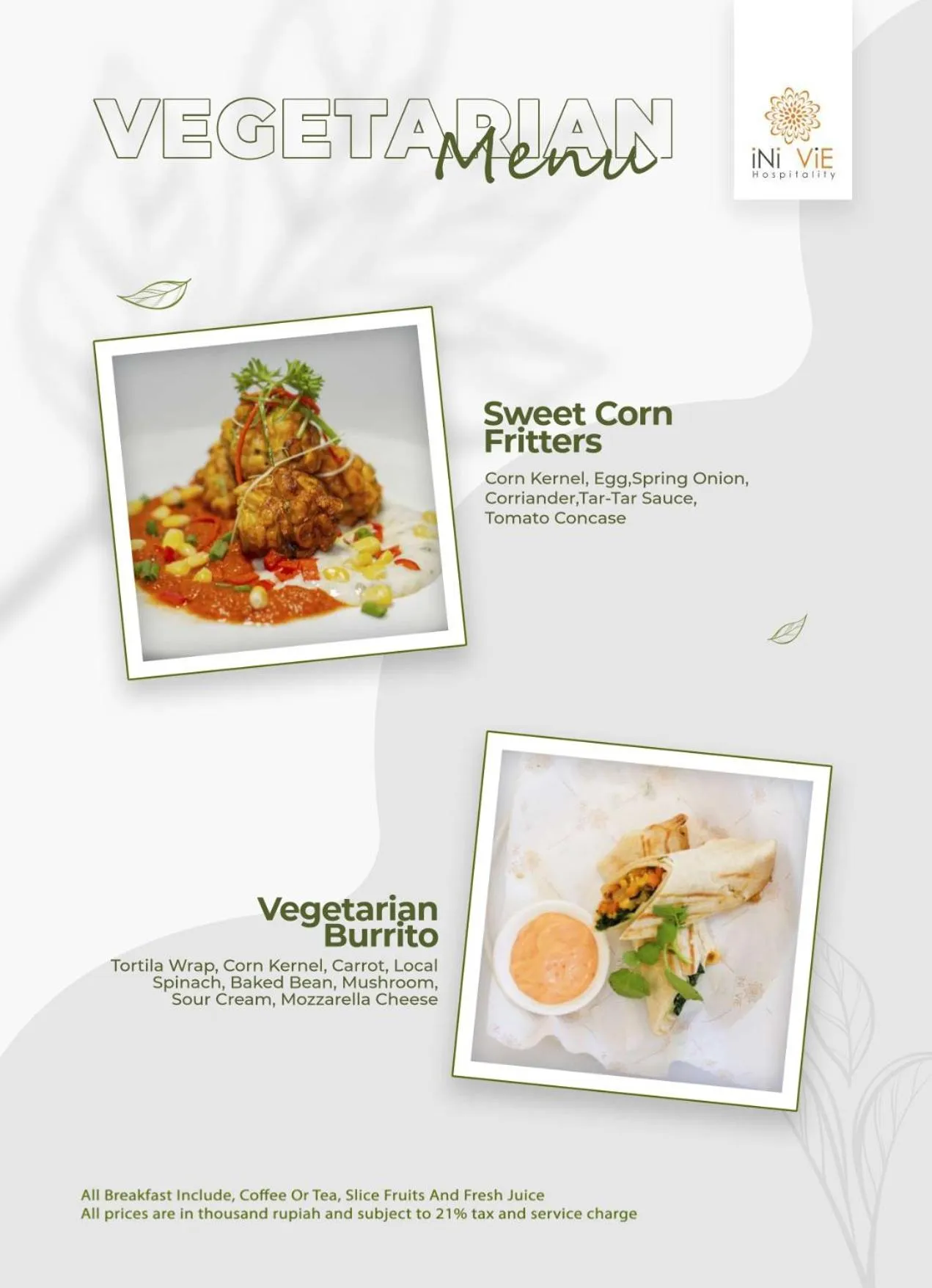 Breakfast in Aleva Villa Seminyak by Ini Vie Hospitality