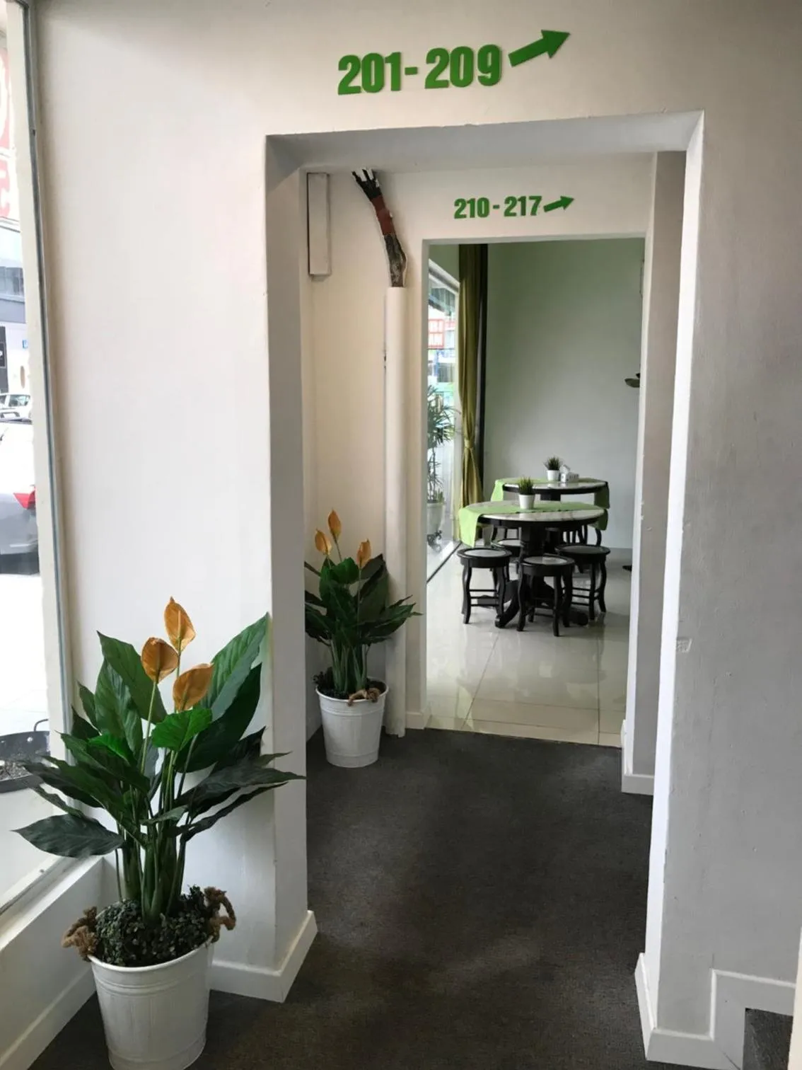 Seating area in Olive Hotel