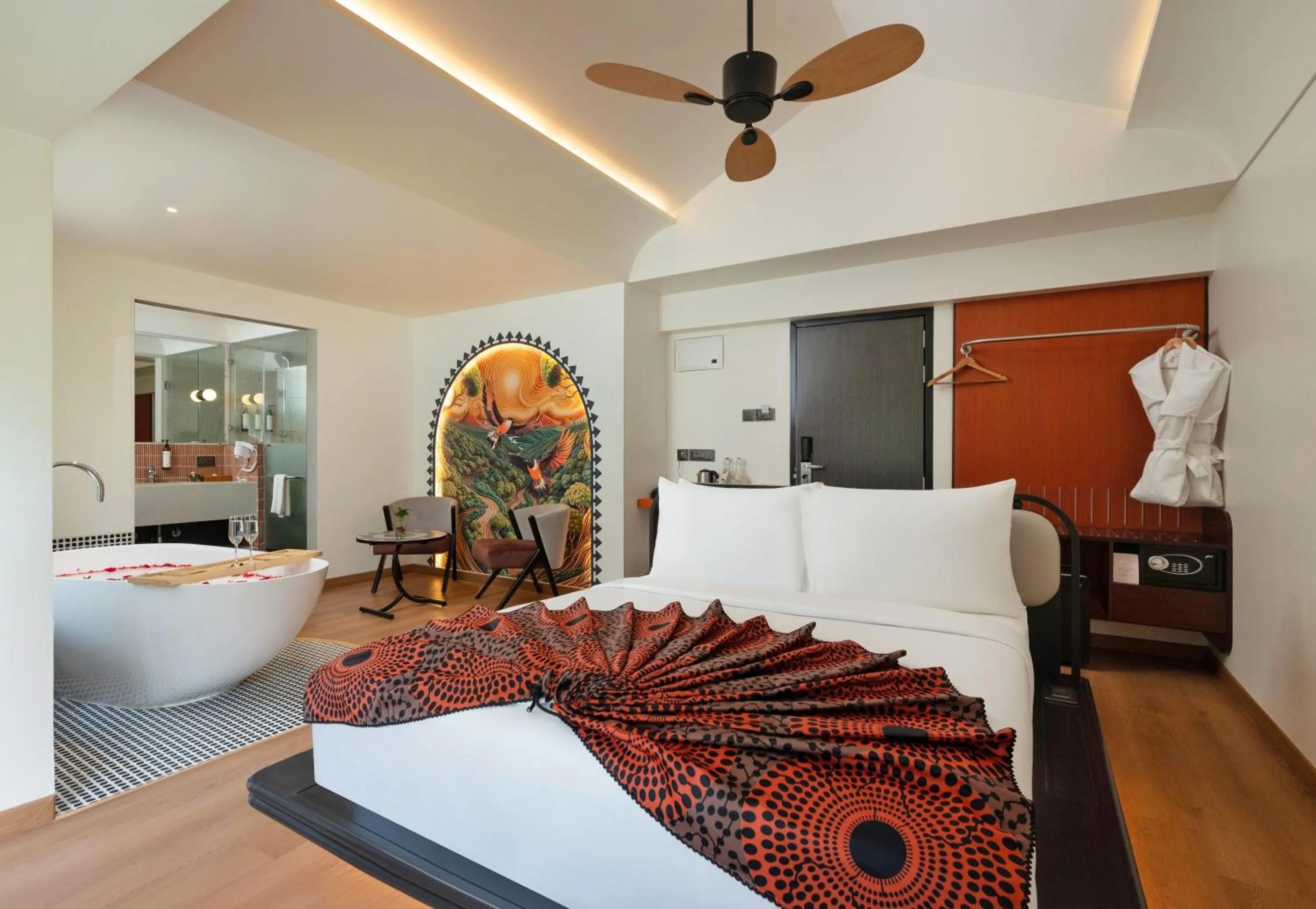 Bed in Orchid Passaros Benaulim Goa - Adults Only