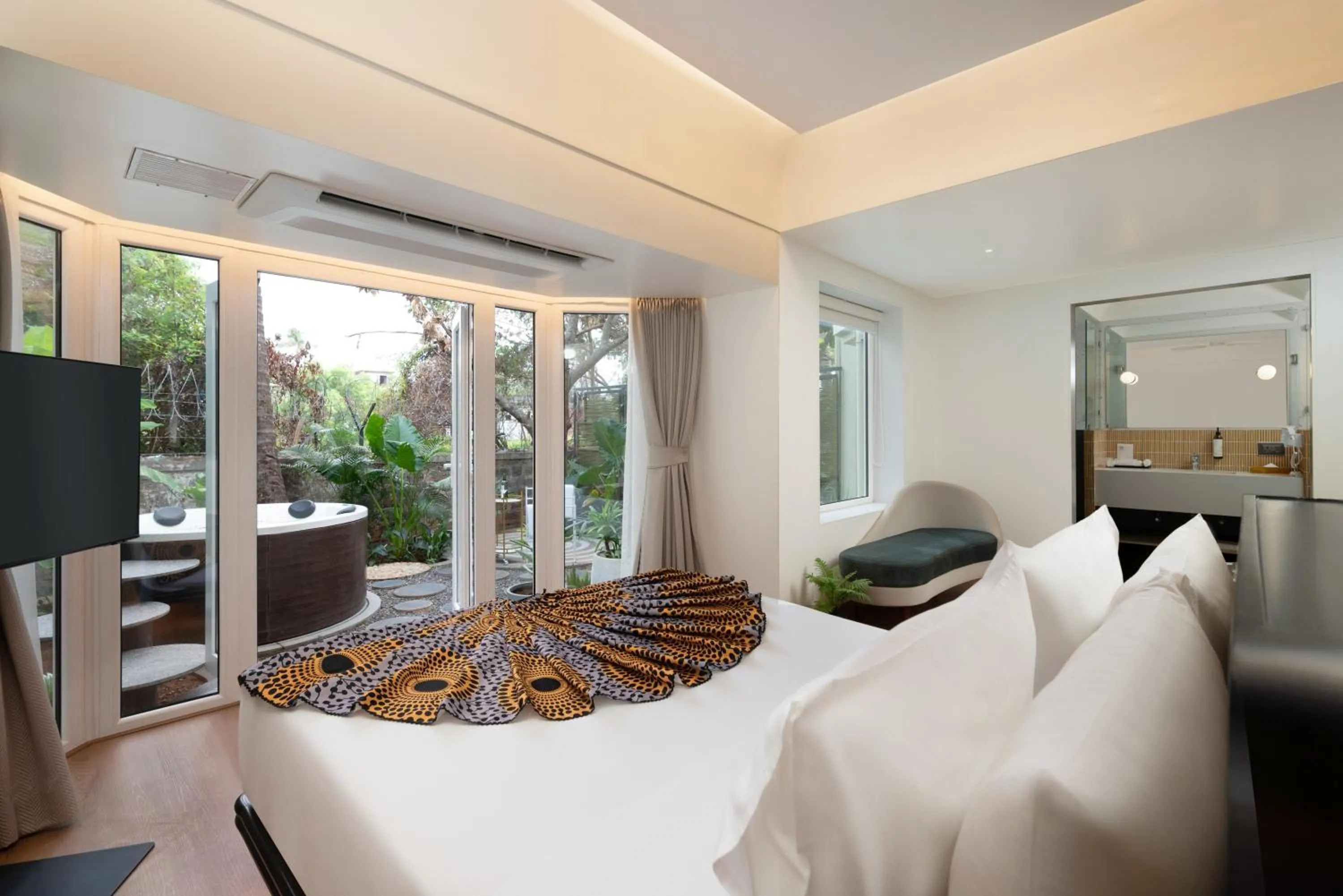 View (from property/room), Bed in Orchid Passaros Benaulim Goa - Adults Only