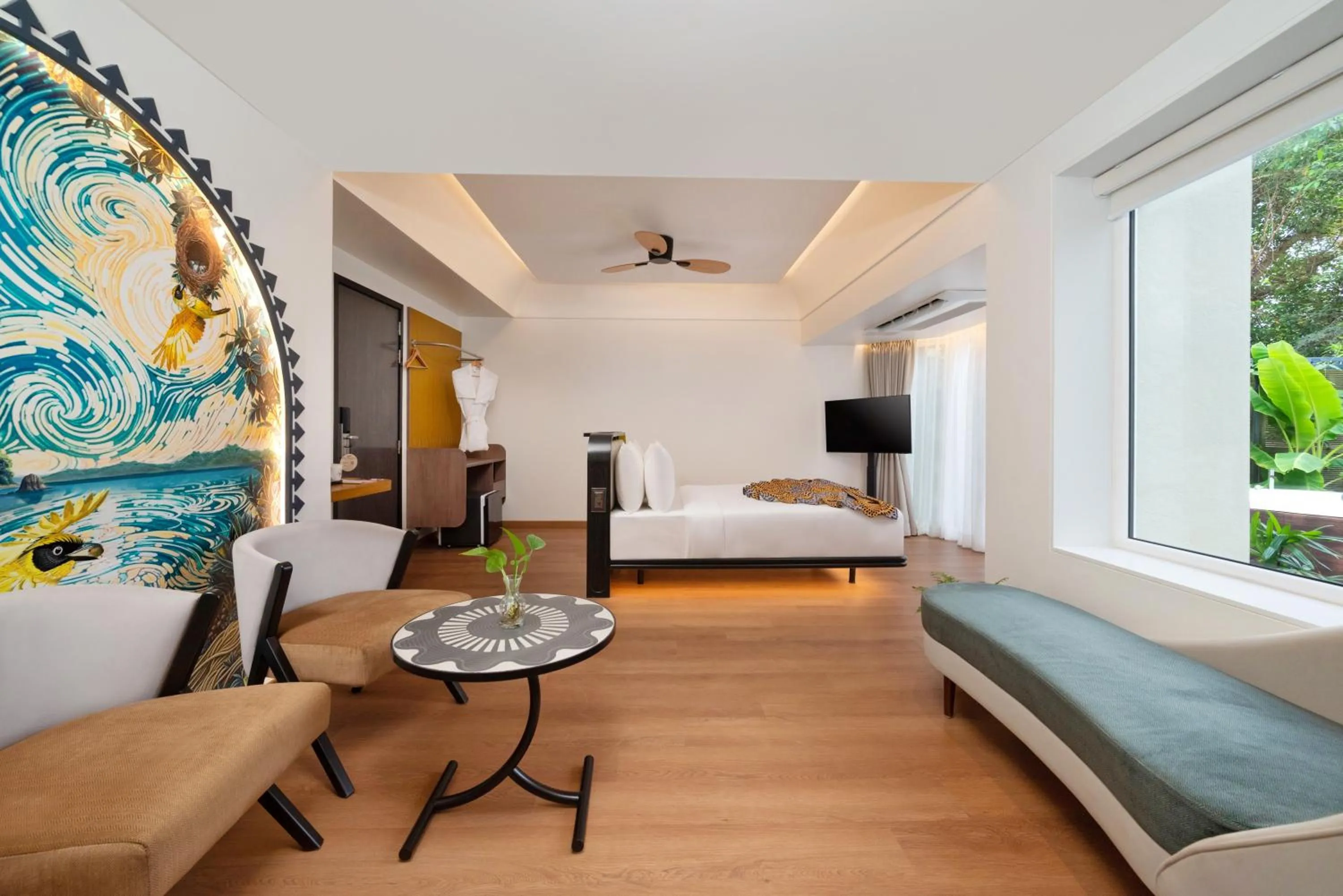 Bedroom, Bed in Orchid Passaros Benaulim Goa - Adults Only