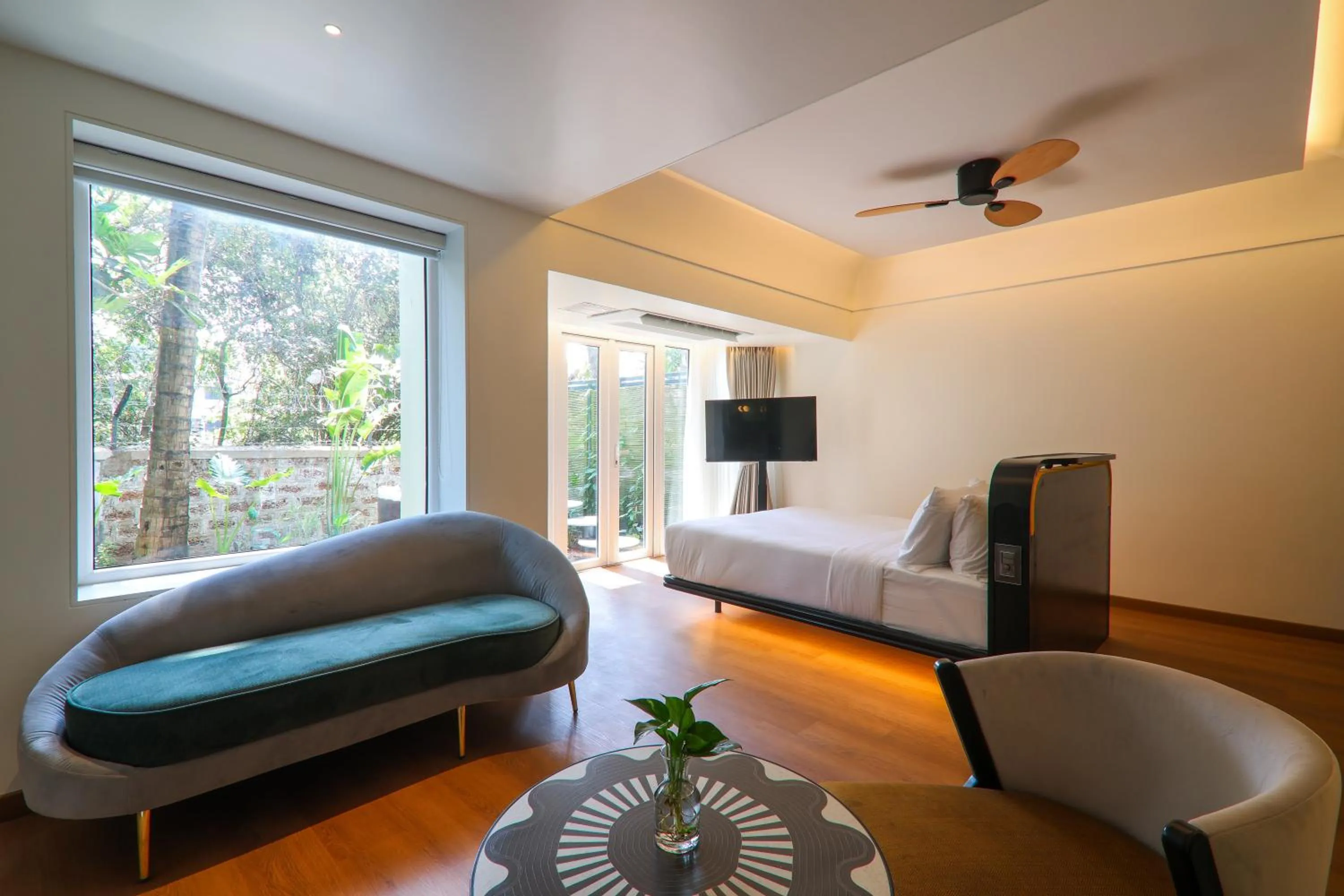 View (from property/room), Bed in Orchid Passaros Benaulim Goa - Adults Only