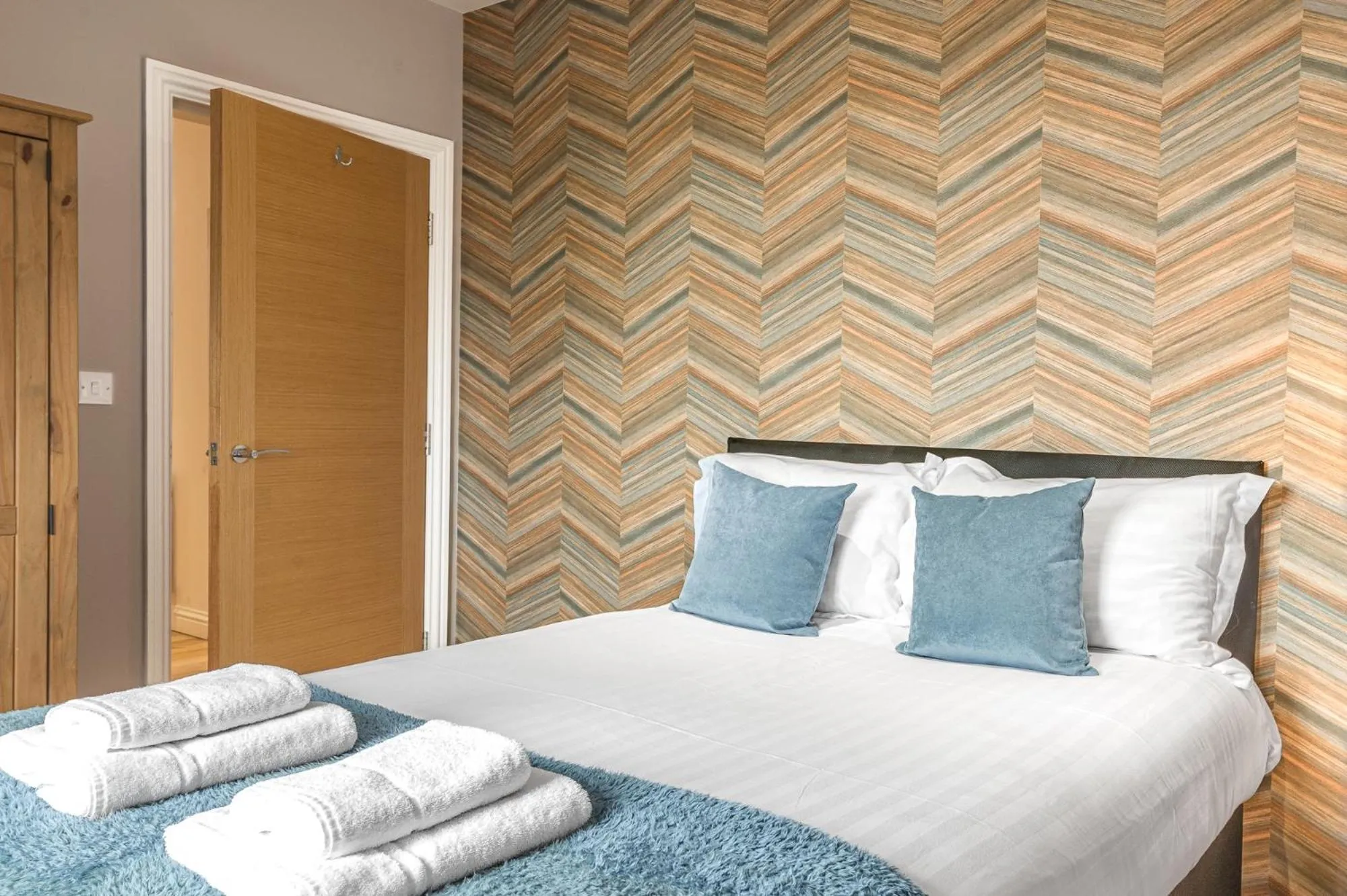 Bedroom, Bed in Abbey Apartments Modern ApartHotel for Tourists & Professionals