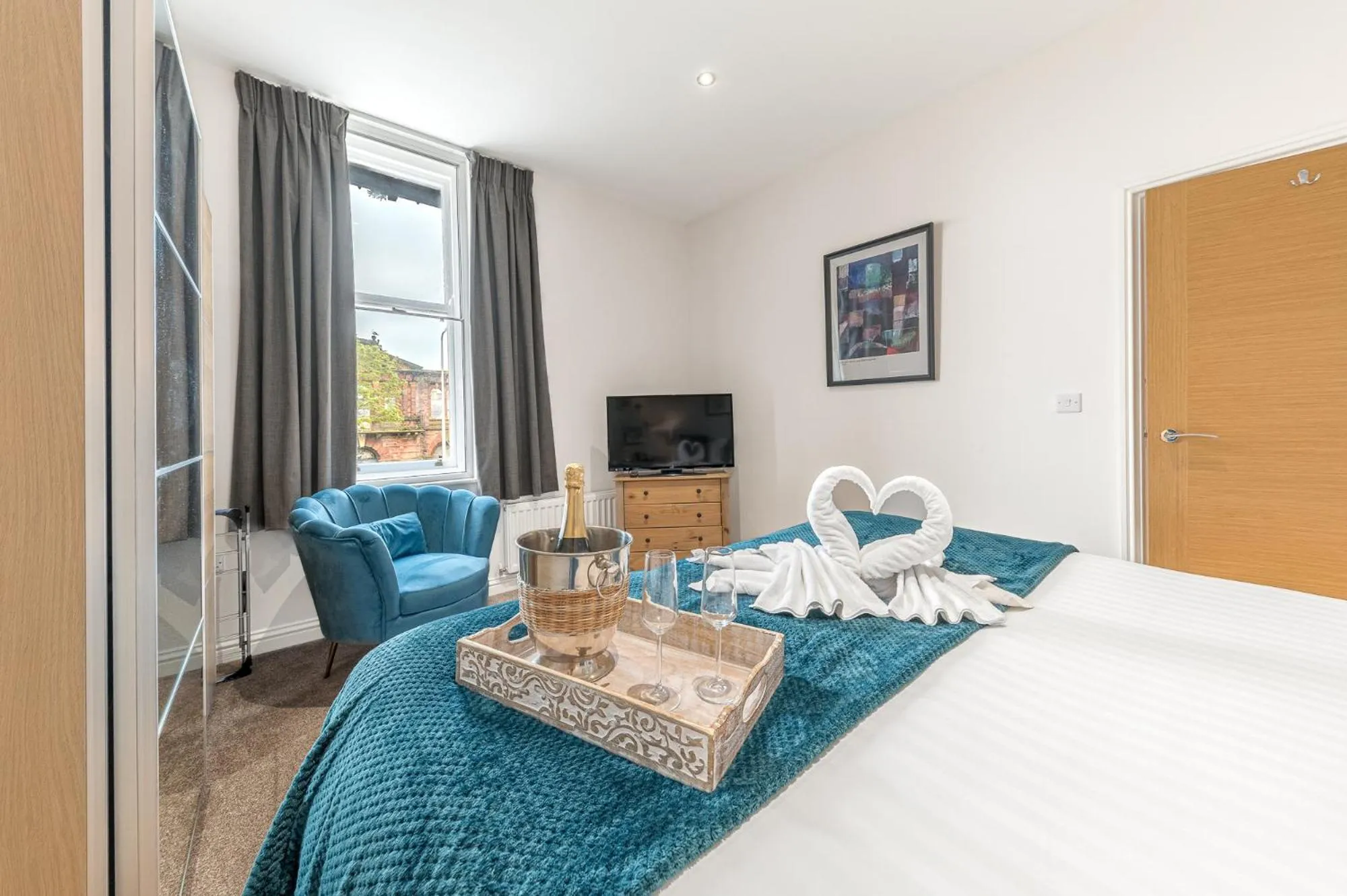 Bedroom, Bed in Abbey Apartments Modern ApartHotel for Tourists & Professionals