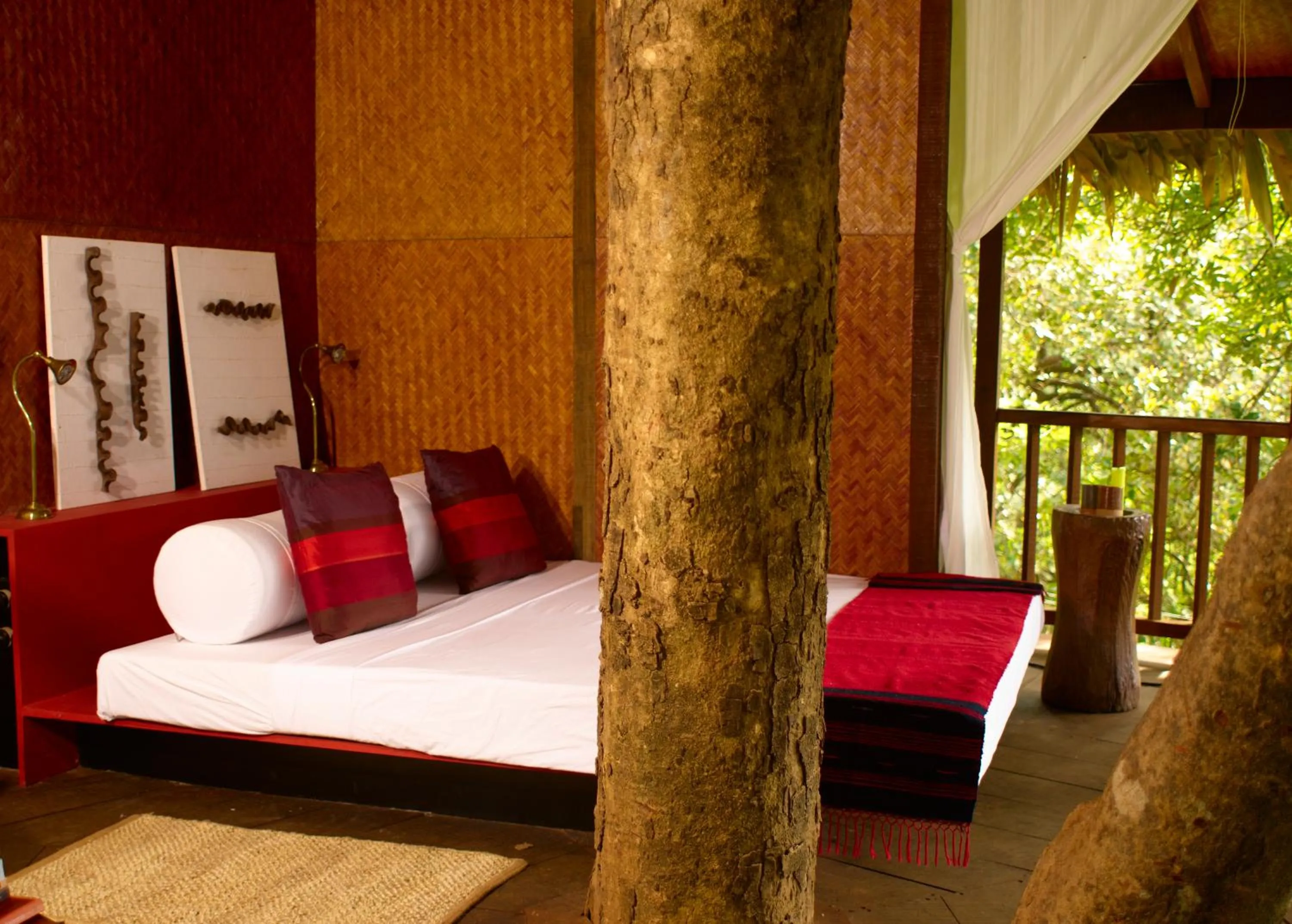 Bed in Rainforest Resort