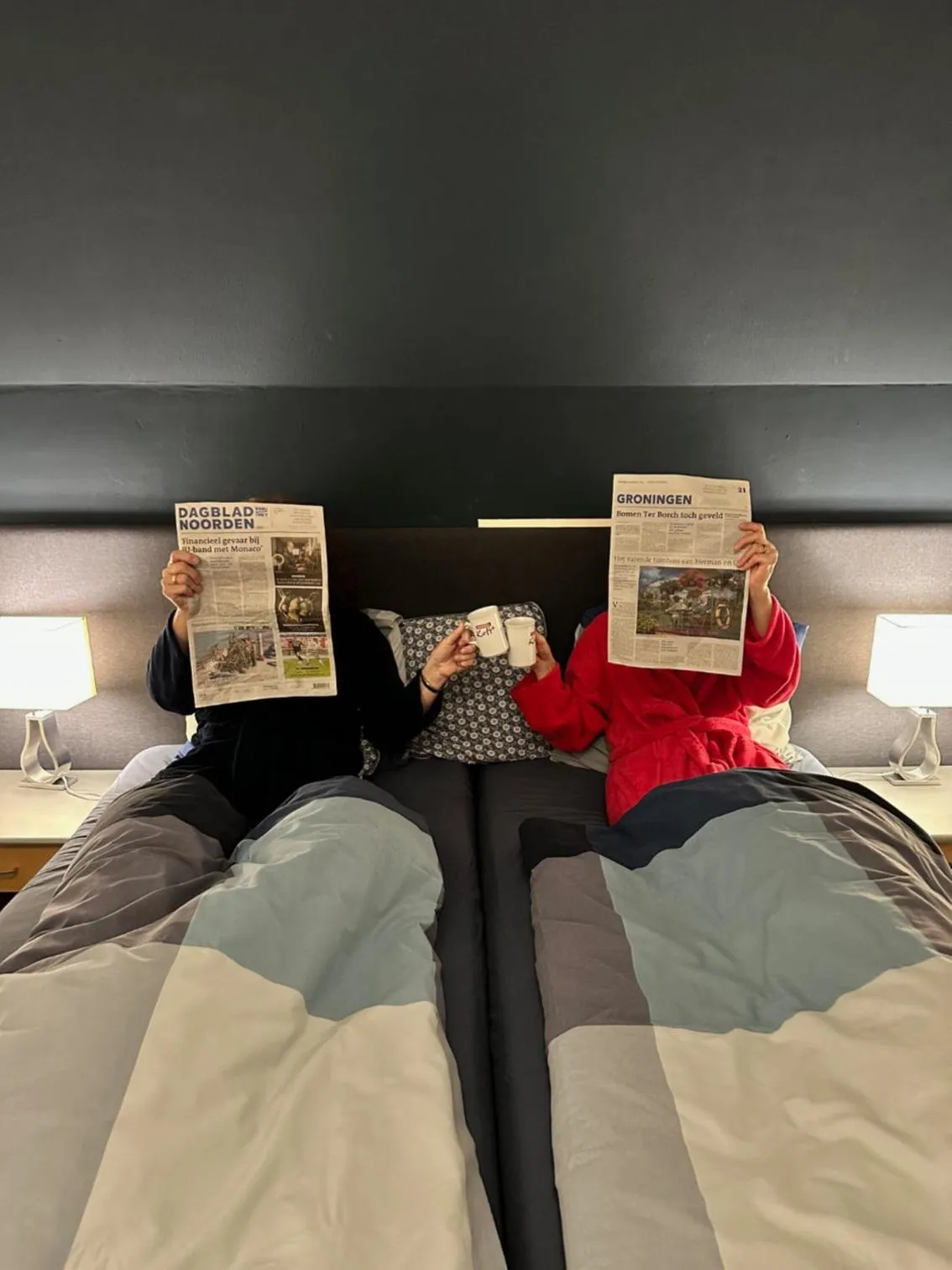 Coffee/tea facilities, Bed in B&B de Wiekeborg