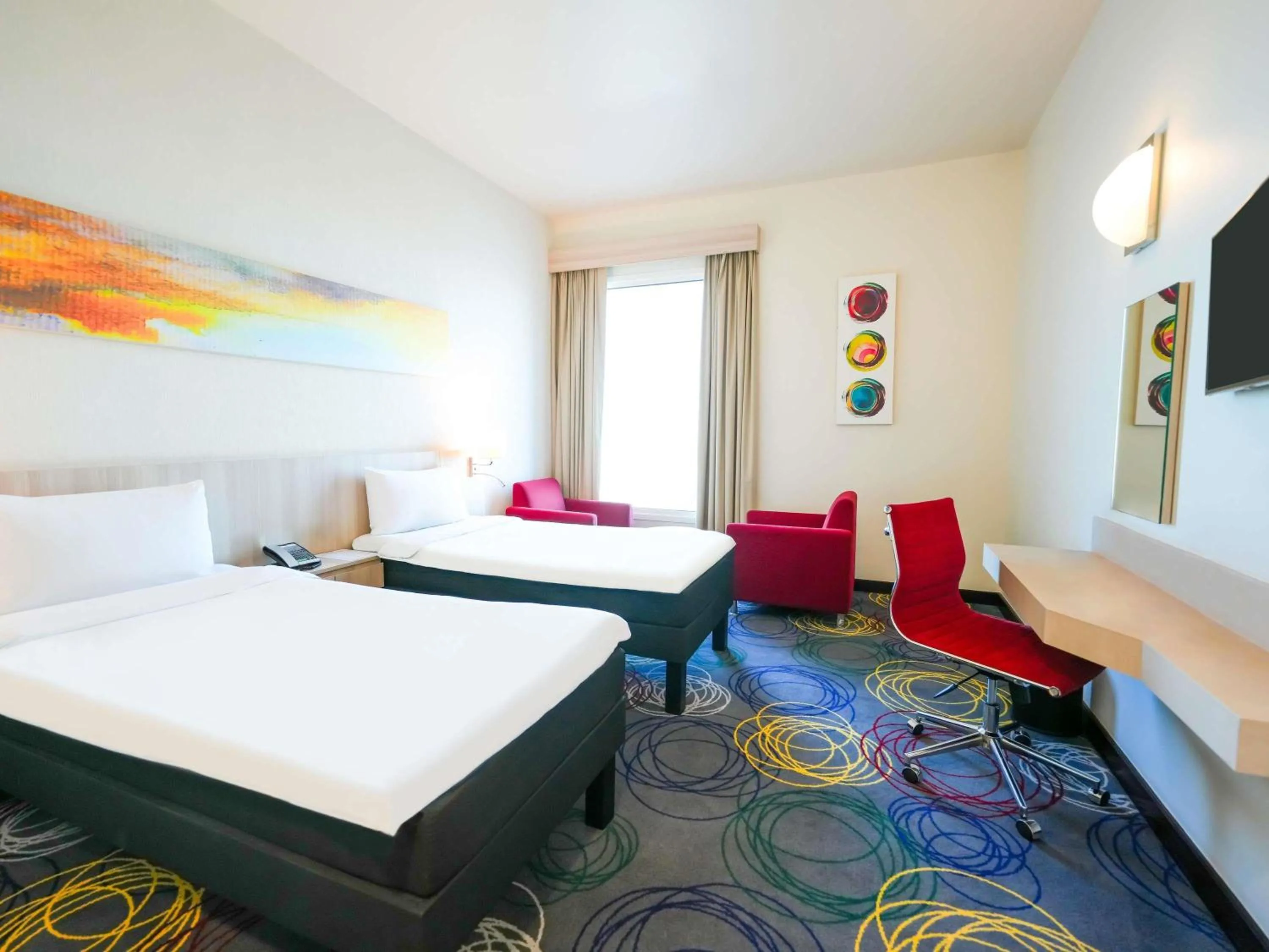 Bedroom, Bed in Ibis Styles Dragon Mart Dubai