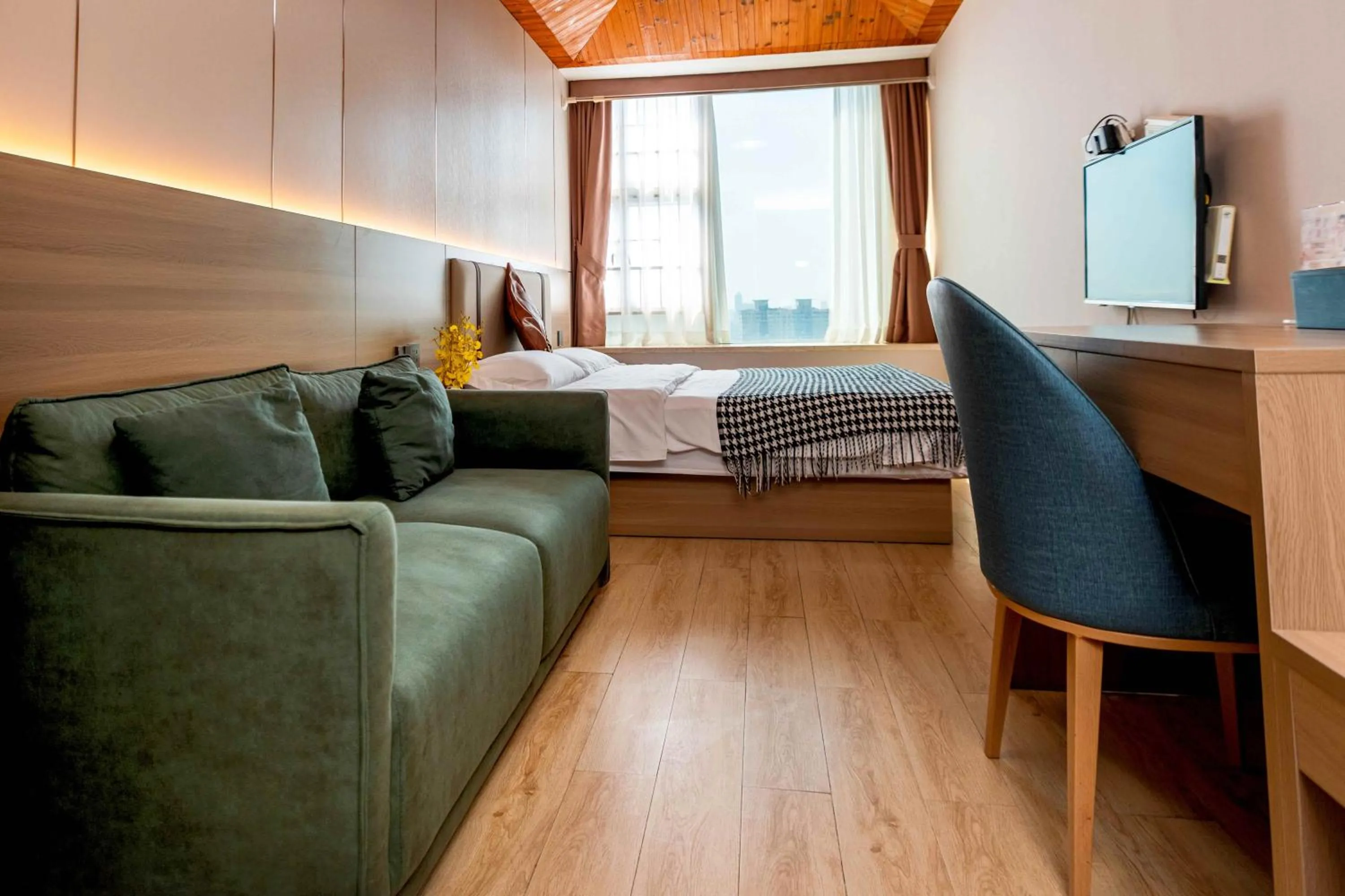 Bed in Guangzhou Xingke Apartment