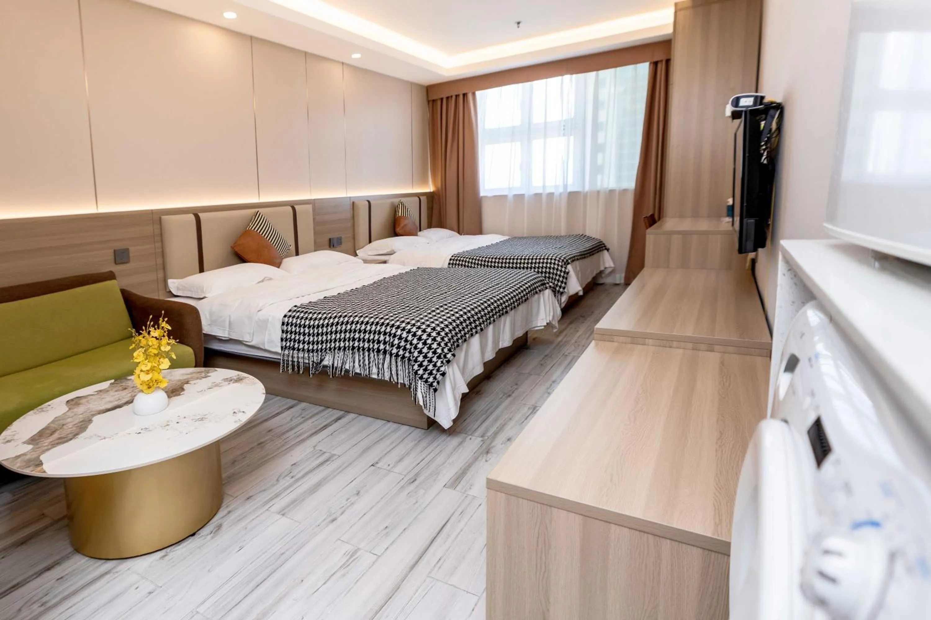 Bed in Guangzhou Xingke Apartment