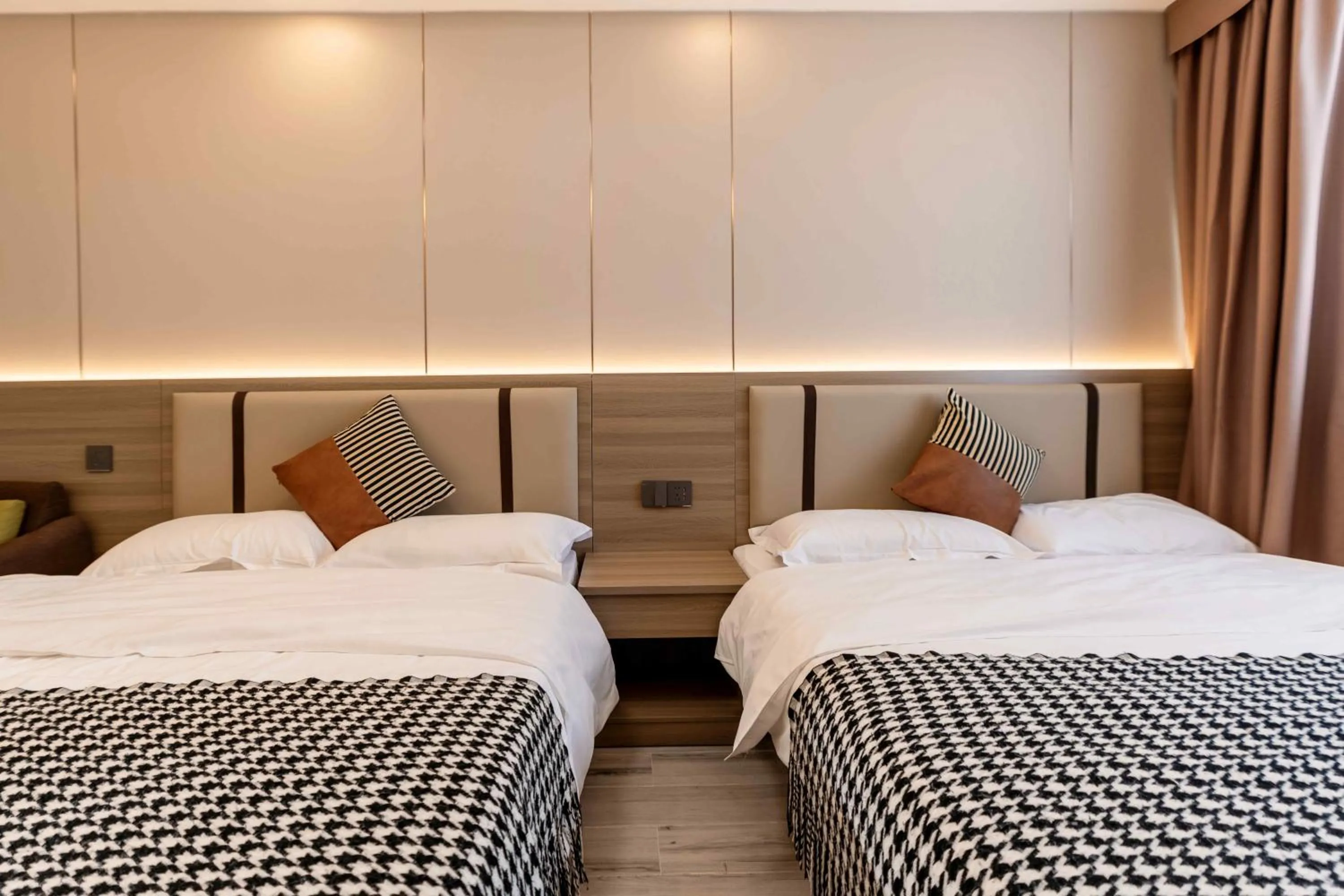 Bed in Guangzhou Xingke Apartment