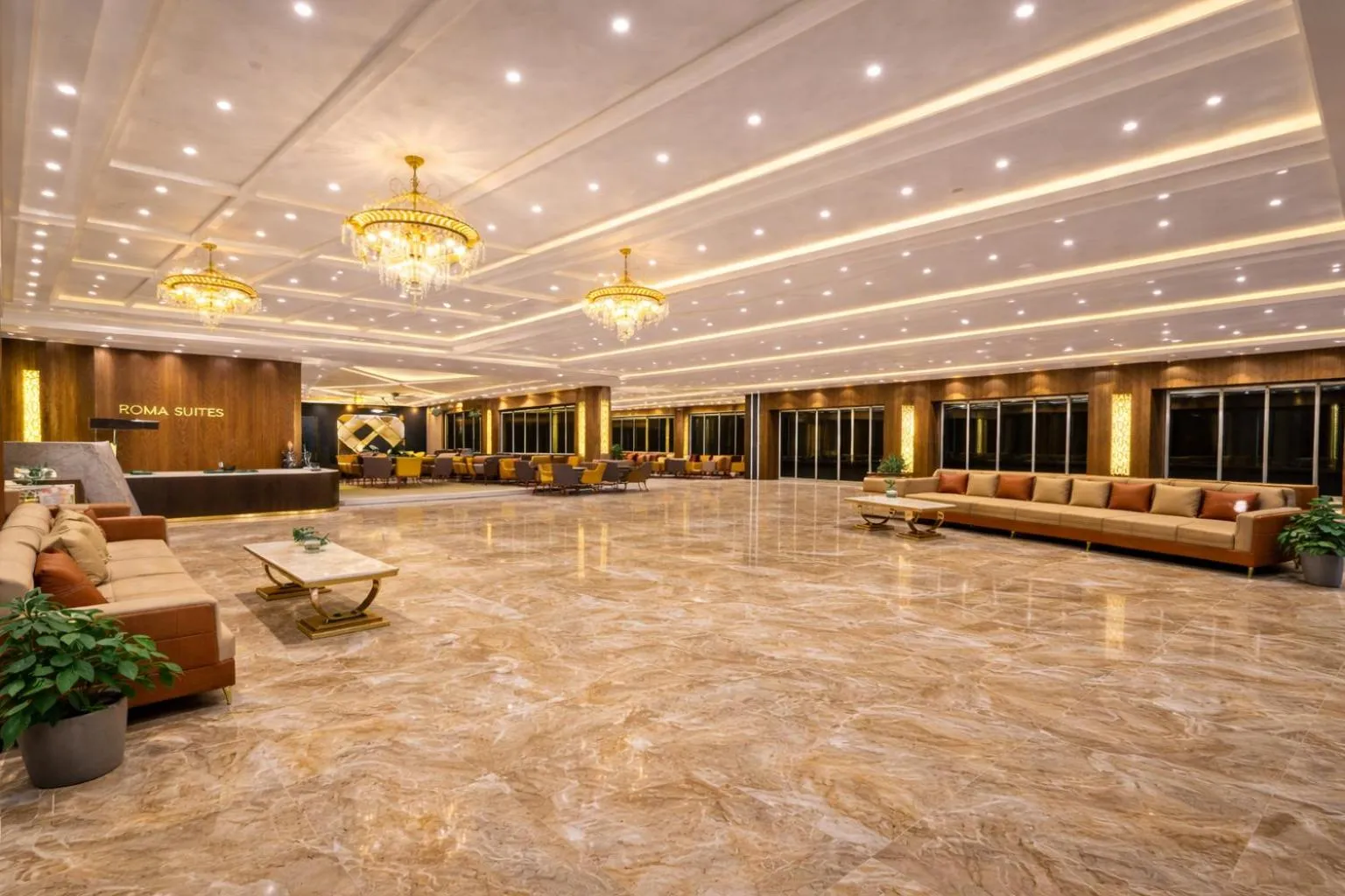 Lobby or reception in Hotel Aroma Suites Delhi Airport