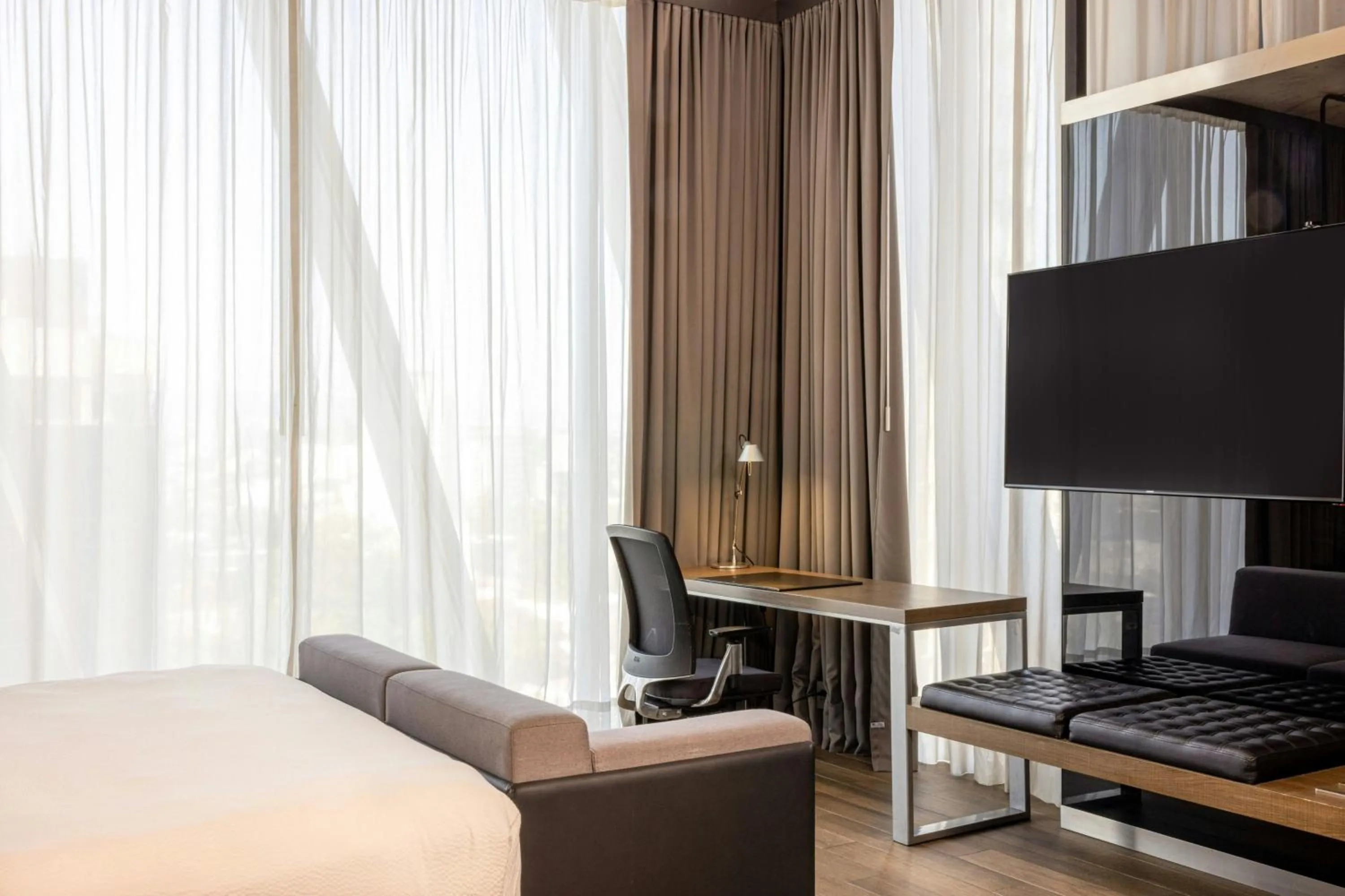 Photo of the whole room, Bed in AC Hotel by Marriott Guadalajara Mexico