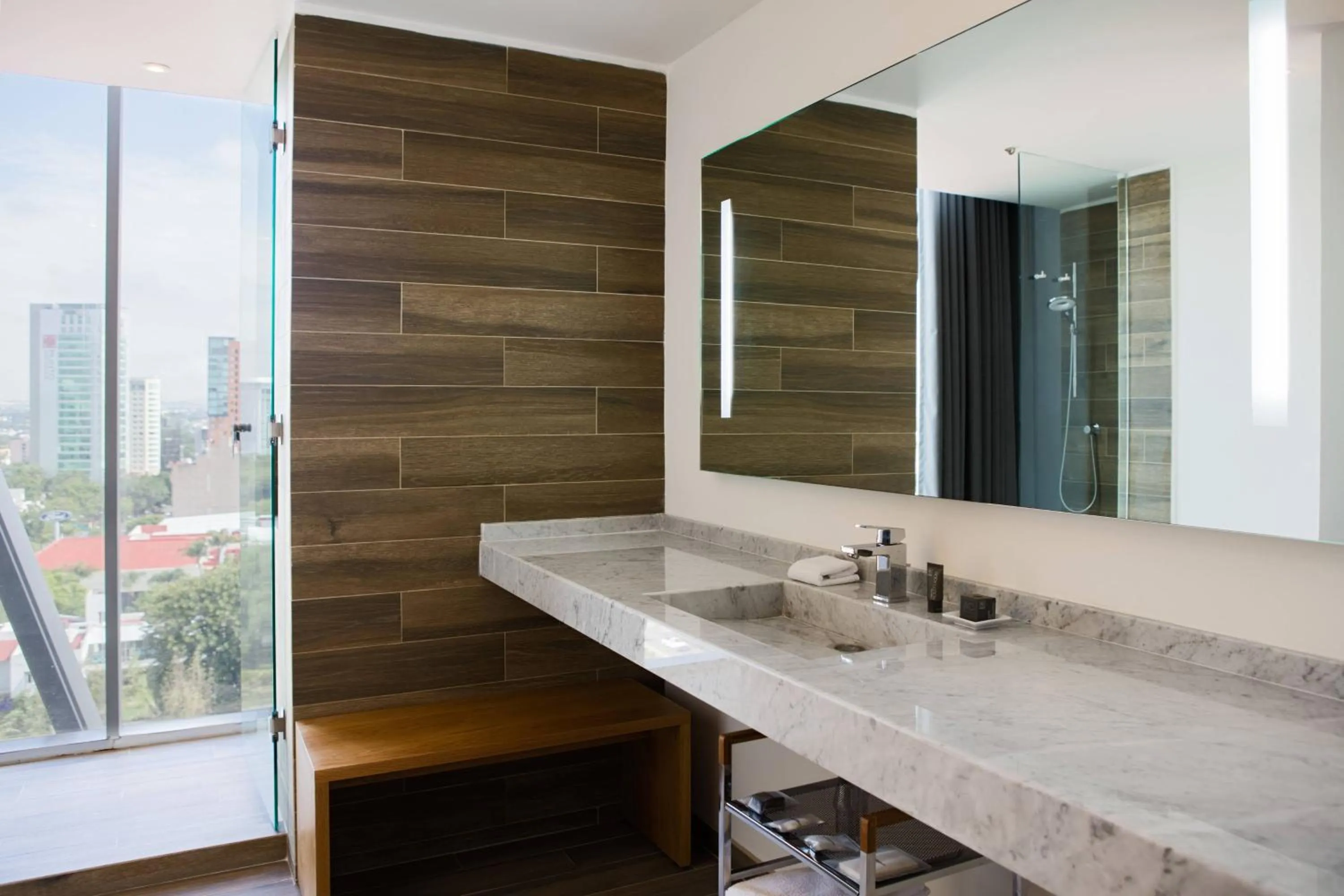 Bathroom in AC Hotel by Marriott Guadalajara Mexico