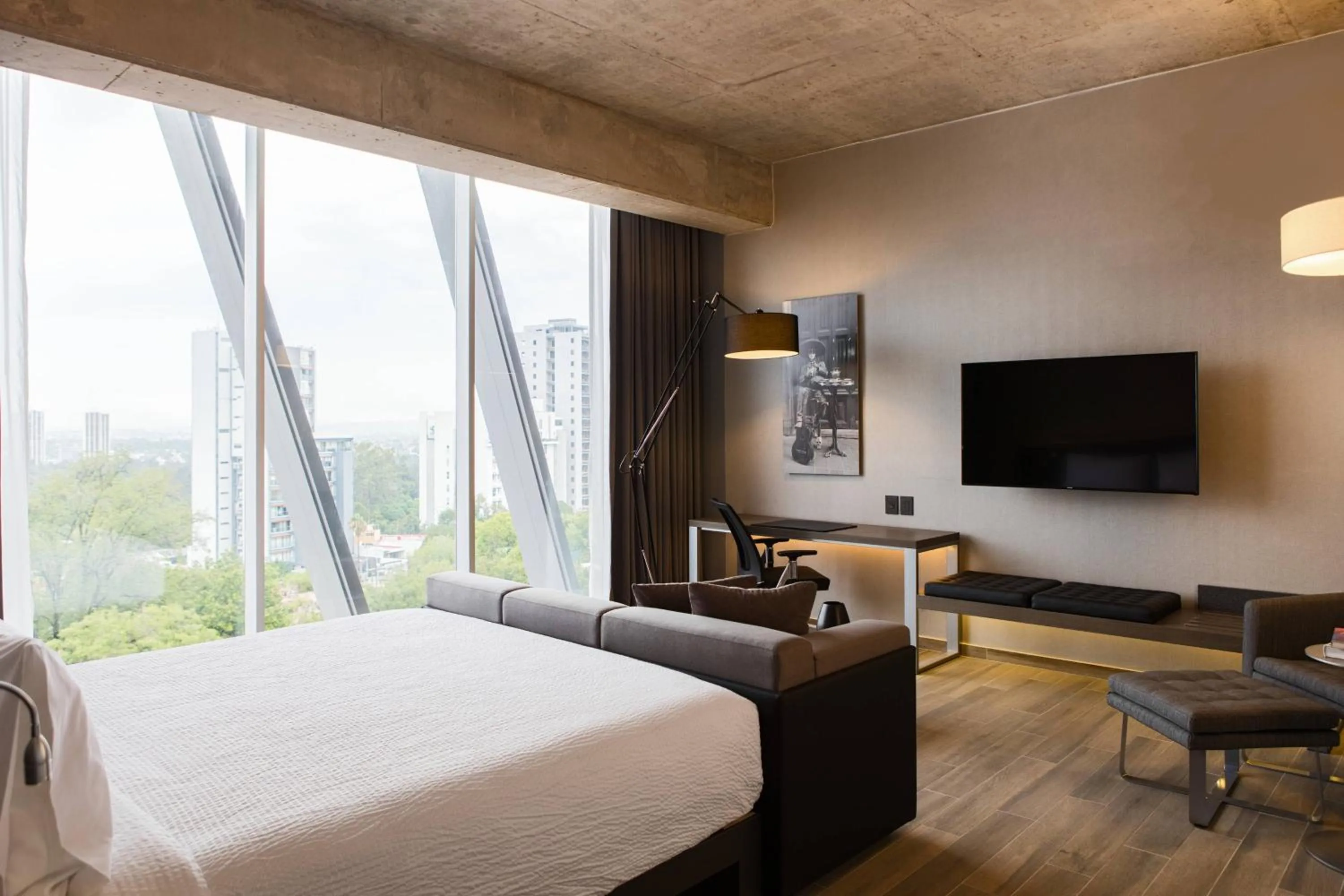 Bedroom, Bed in AC Hotel by Marriott Guadalajara Mexico