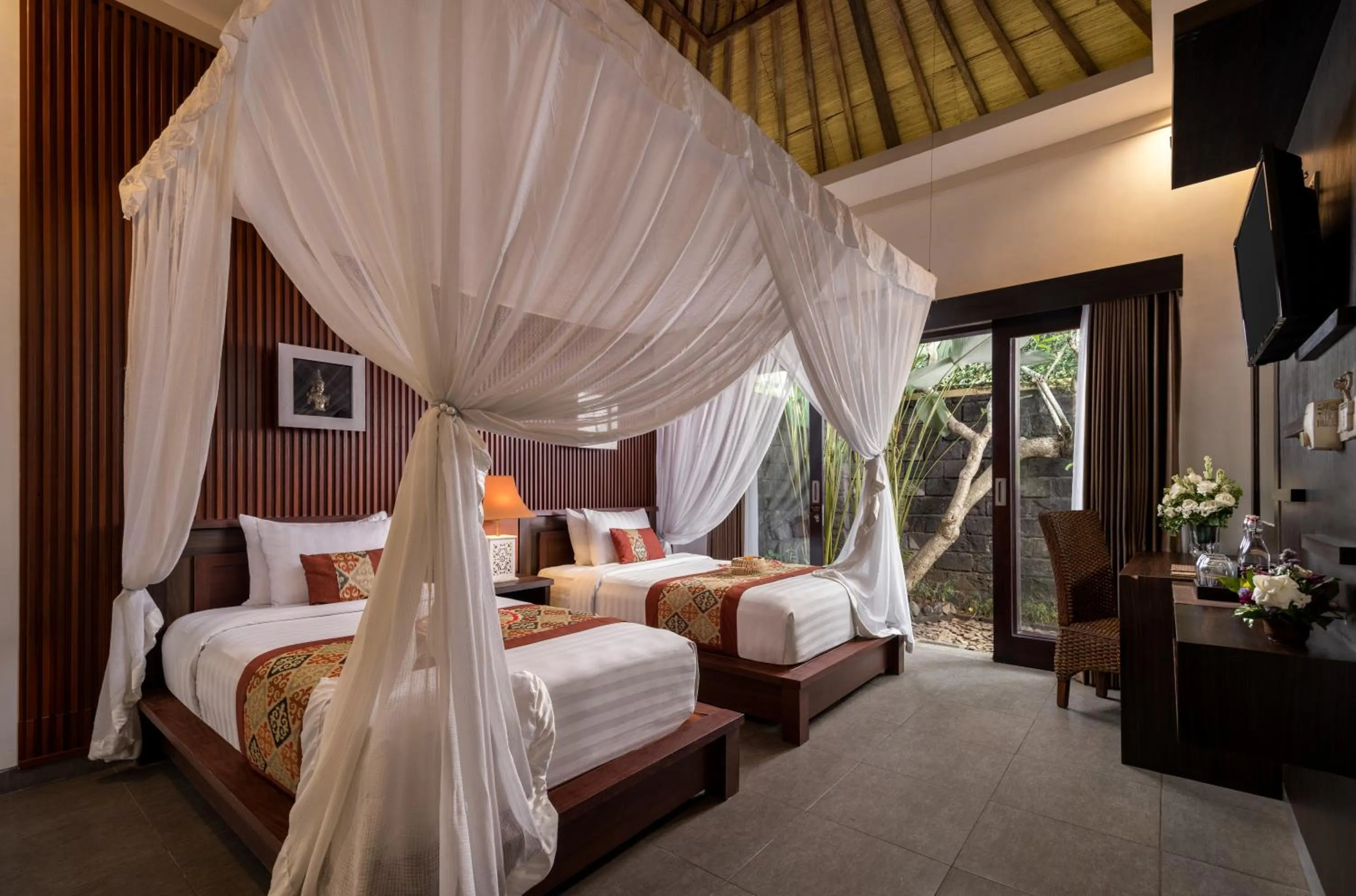 Bed in Griya Shanti Villas & Spa