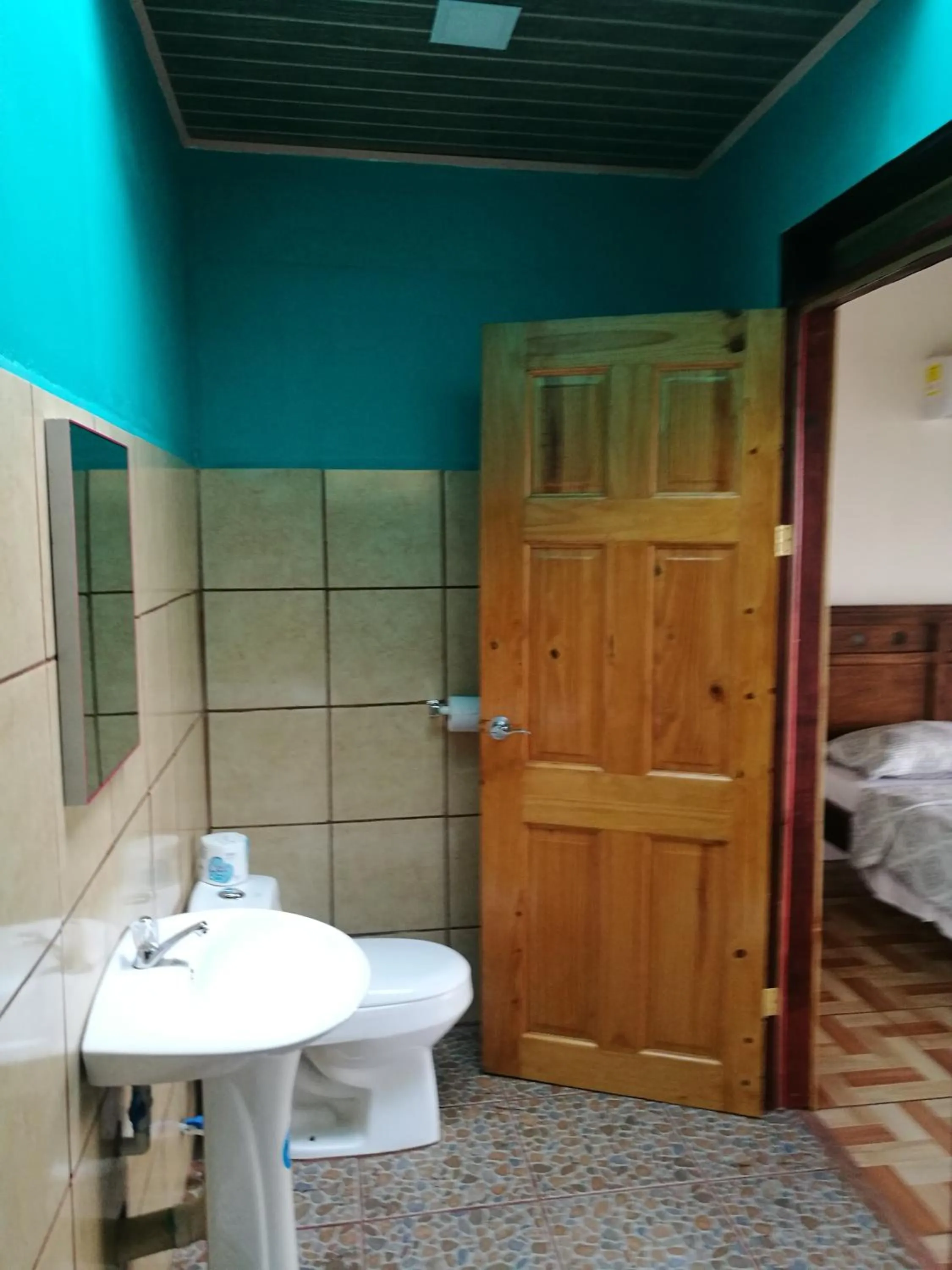 Bed in Hotel Cabinas Murillo