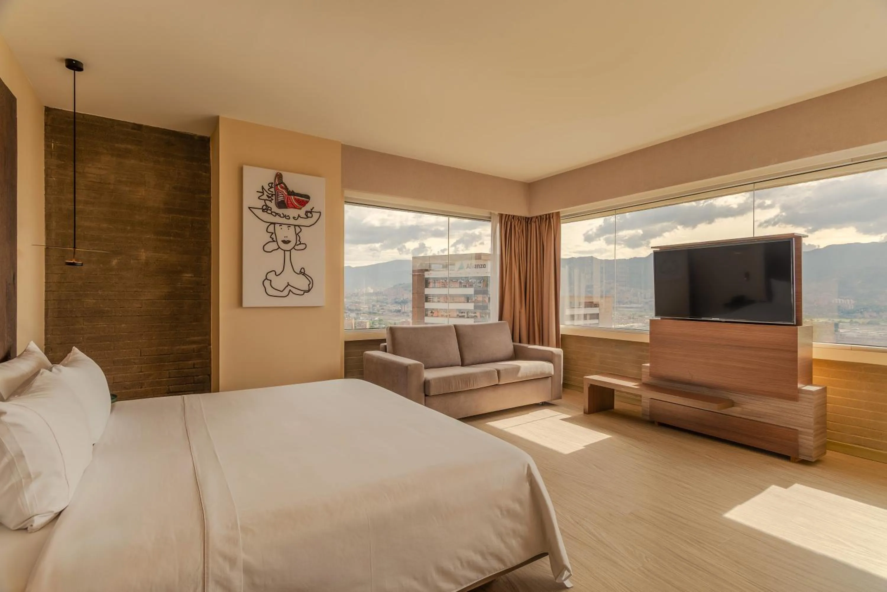 View (from property/room), Bed in V Grand Hotel, a member of Radisson Individuals