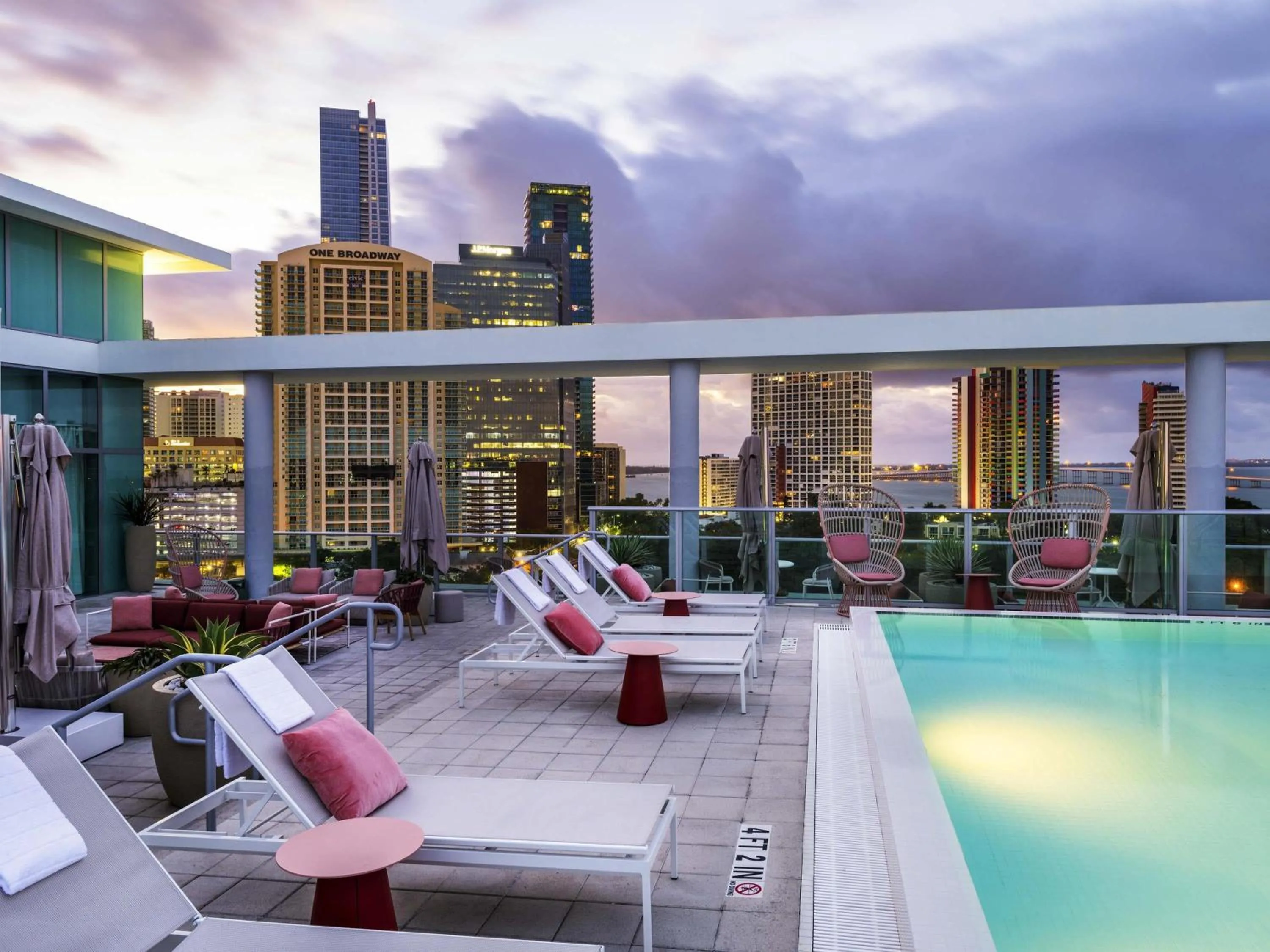 Pool view in Novotel Miami Brickell