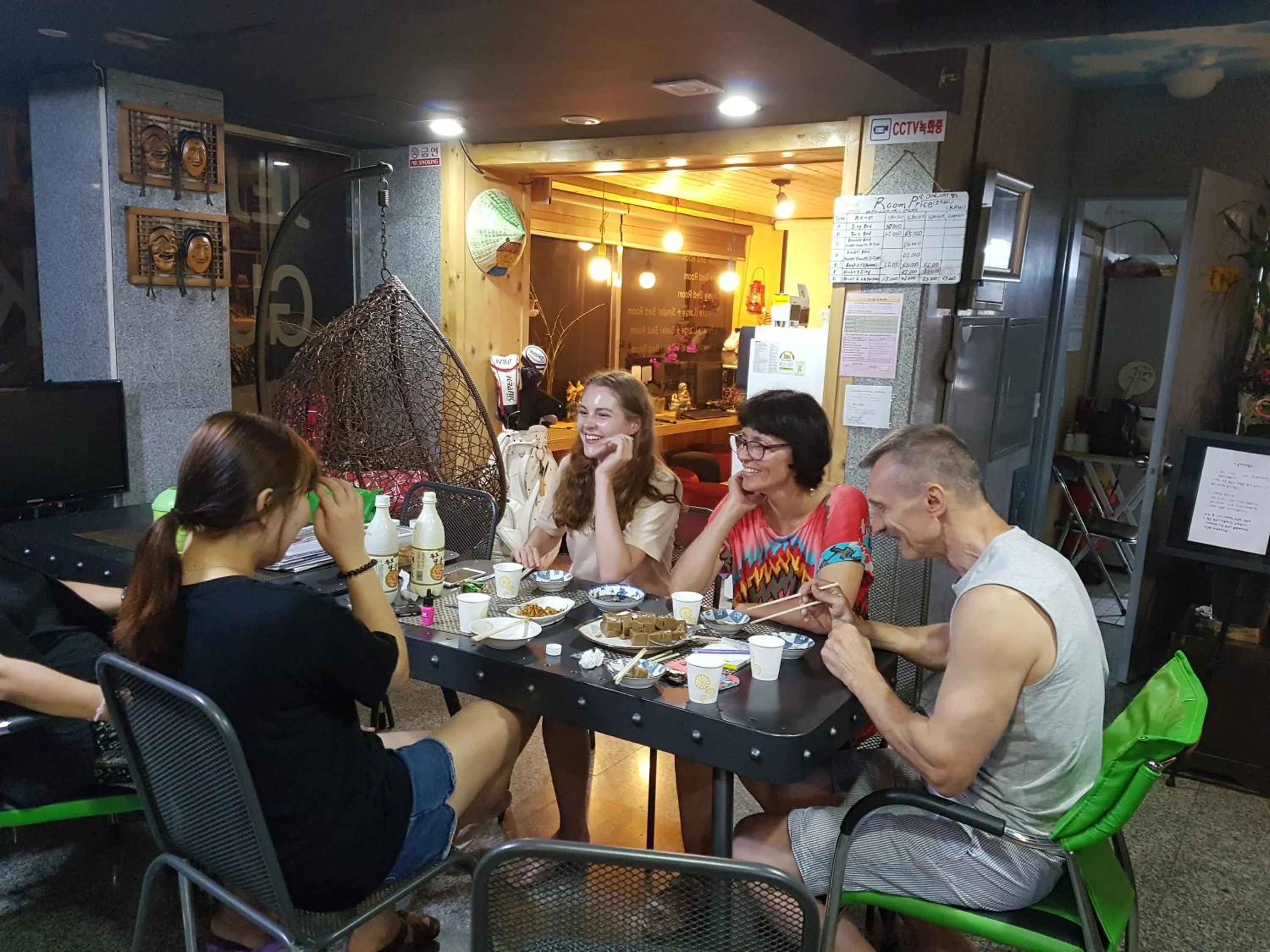 Guests in Gudeok Guesthouse