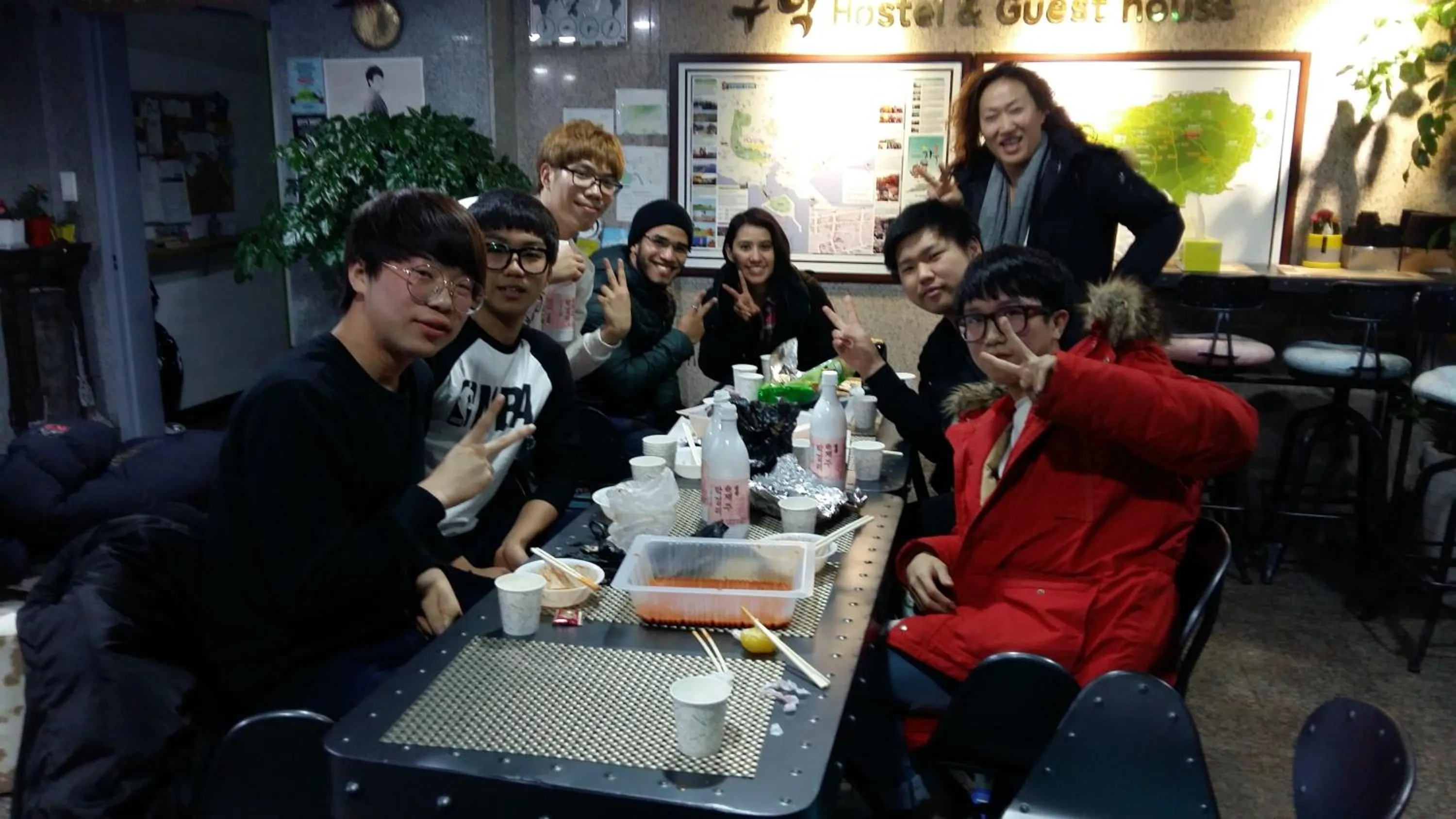 group of guests in Gudeok Guesthouse