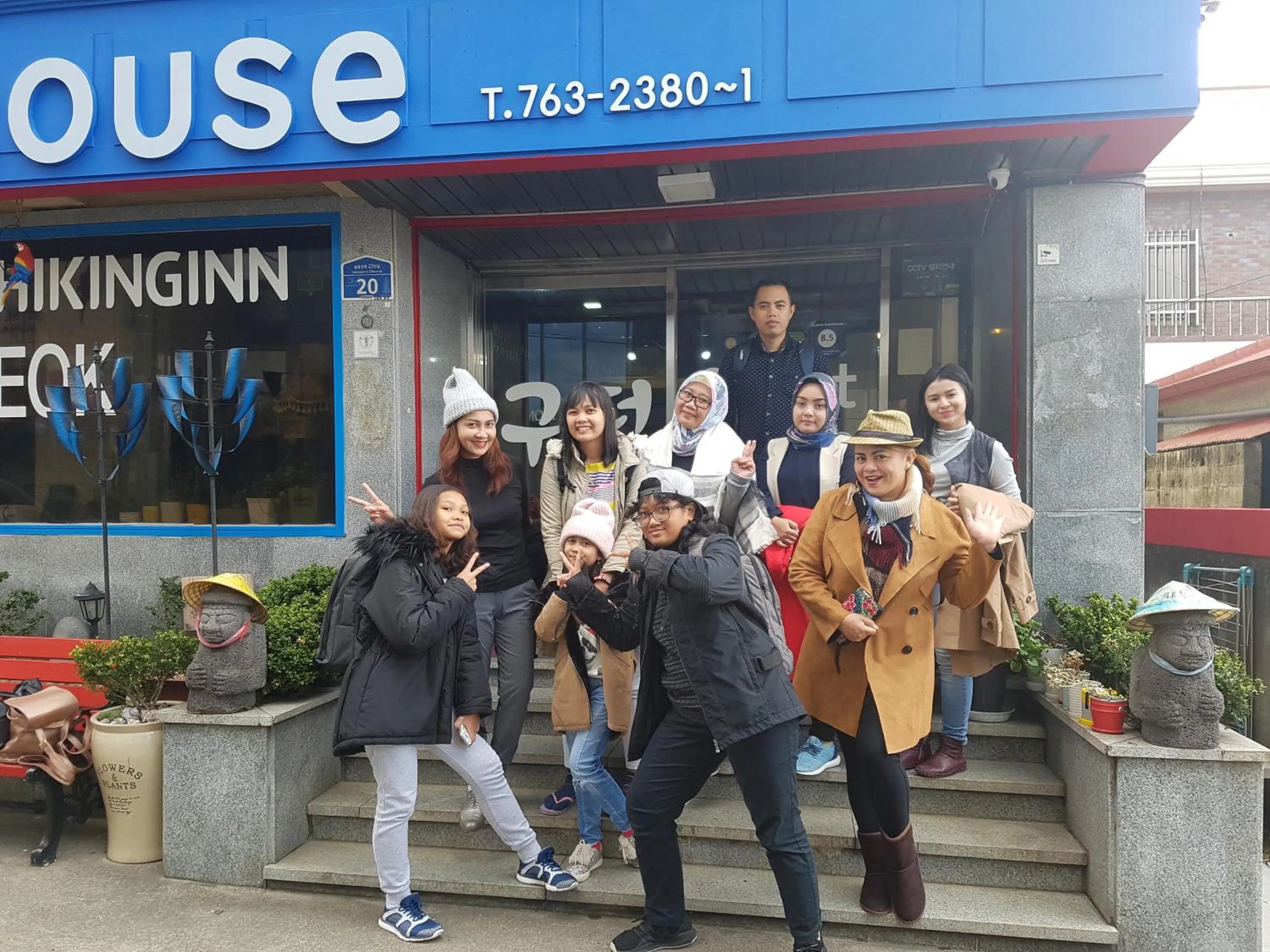 group of guests in Gudeok Guesthouse