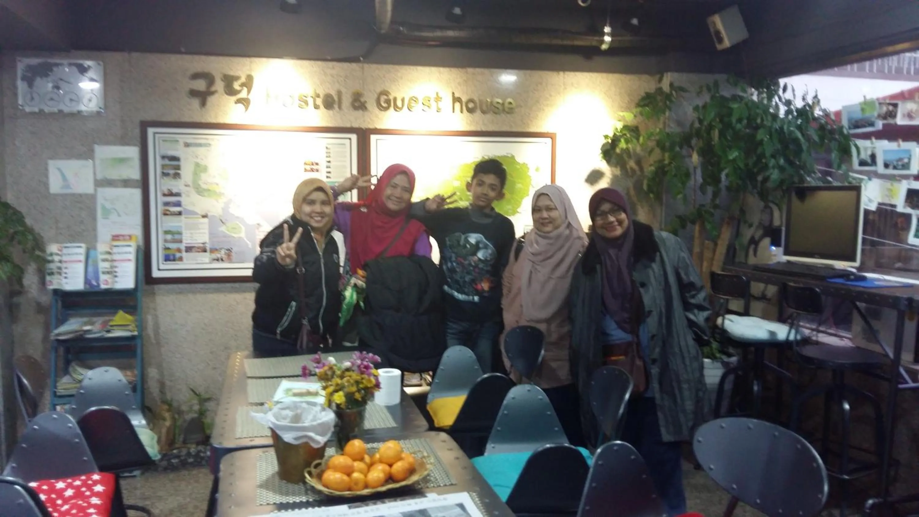 group of guests in Gudeok Guesthouse