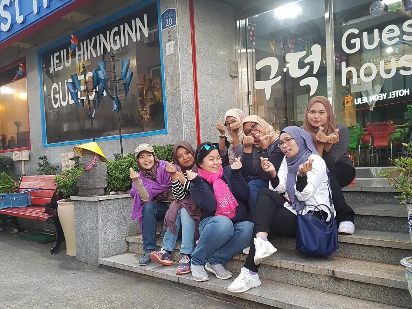 group of guests in Gudeok Guesthouse