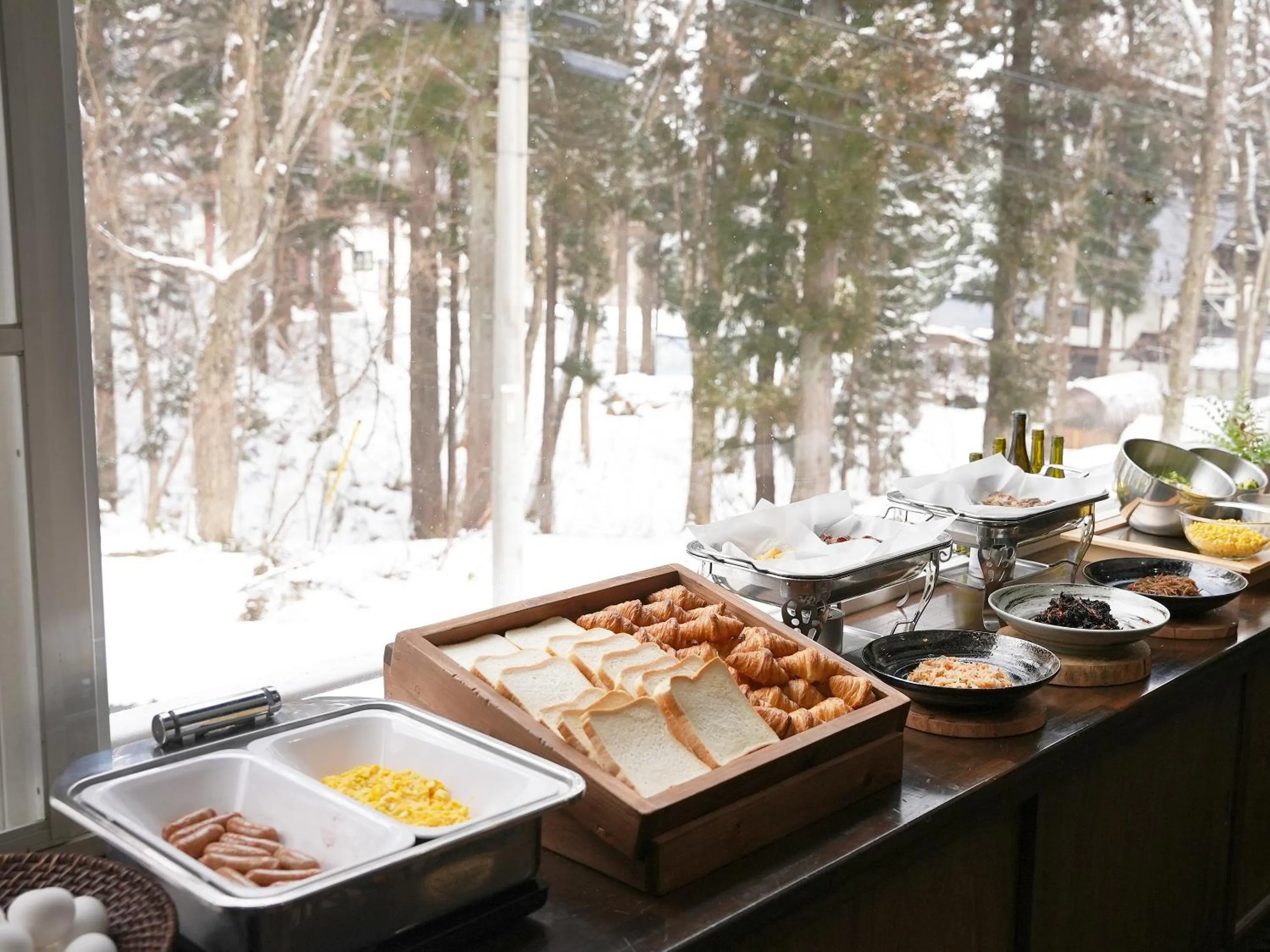 Buffet breakfast in Hotel Abest Hakuba Resort