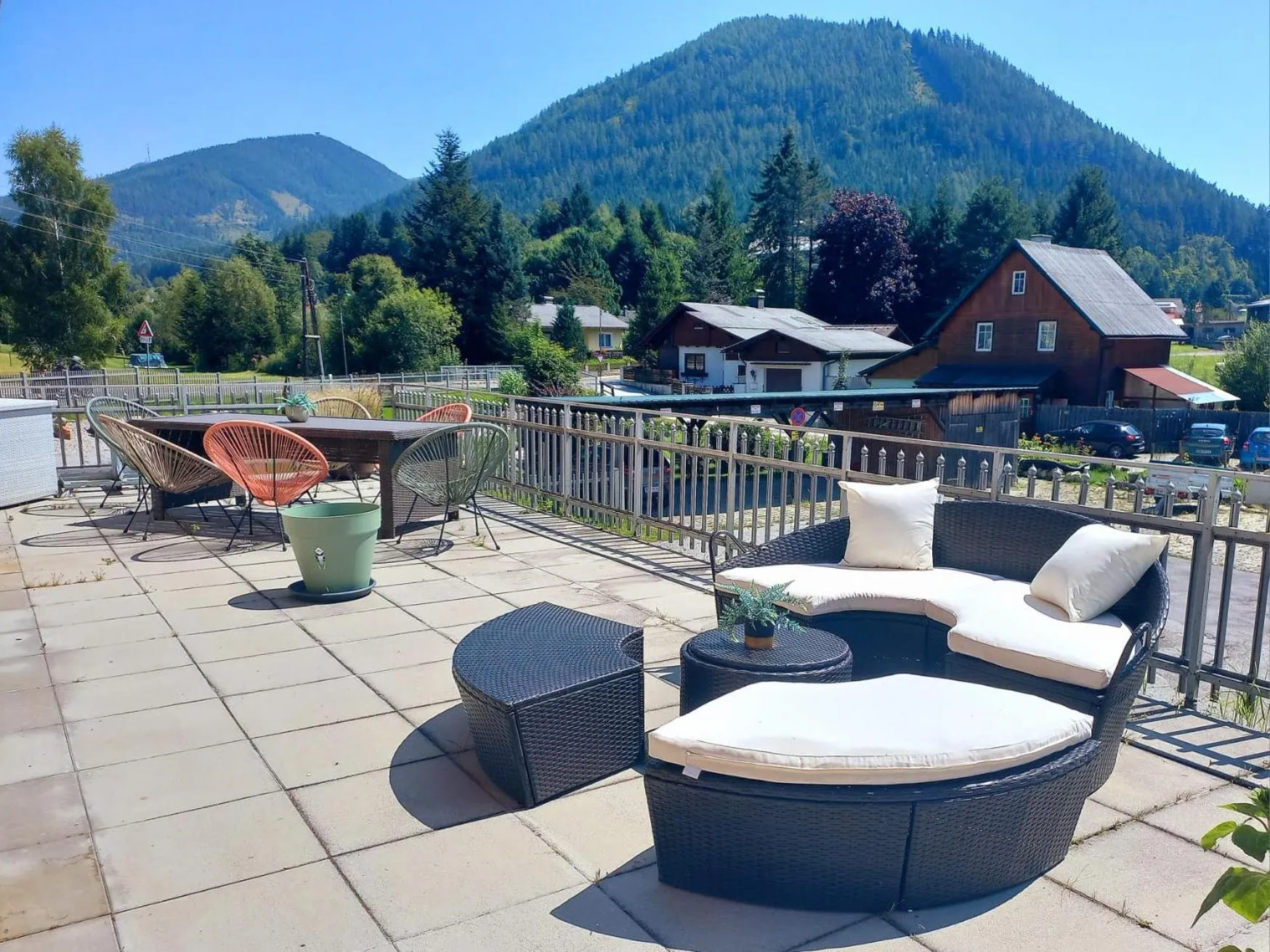 Balcony/Terrace in Frühstückspension Gasthof Gesslbauer