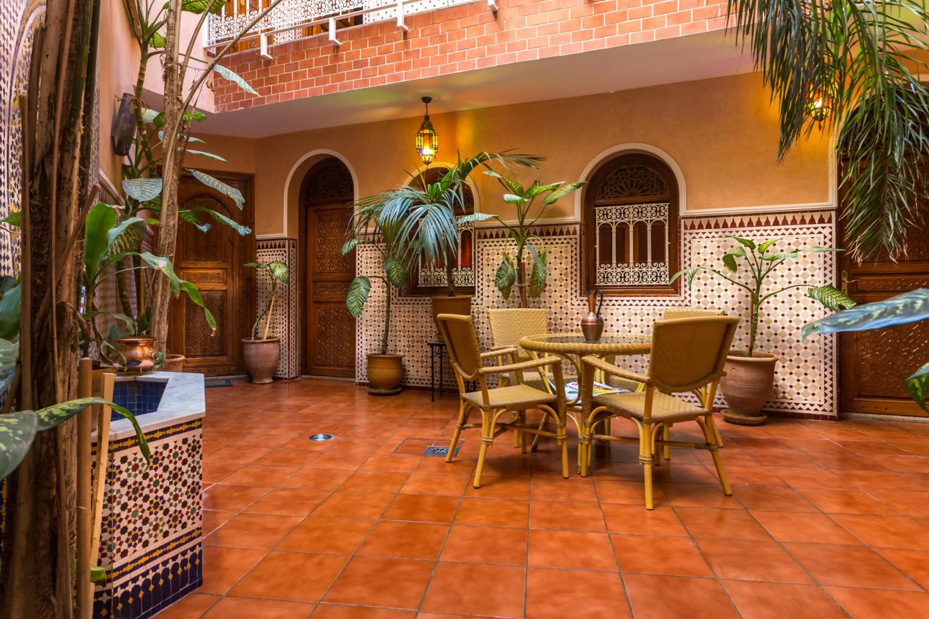 Patio in Hotel Atlas