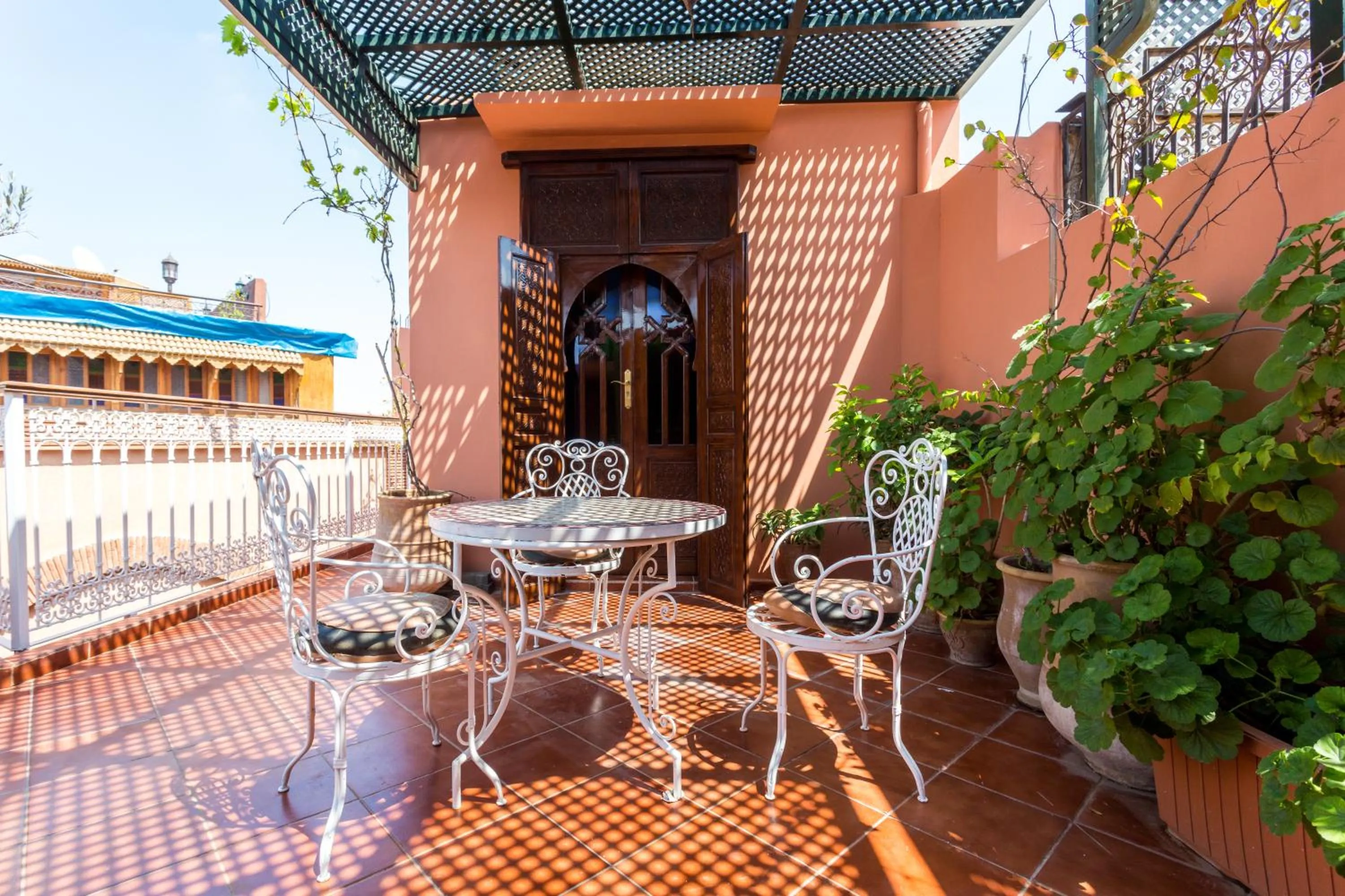 Patio in Hotel Atlas