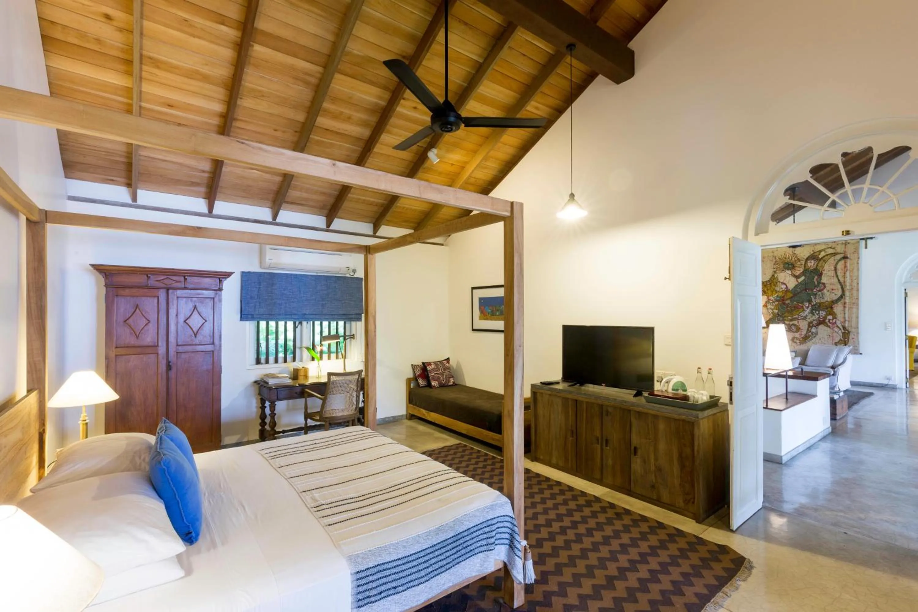 Bedroom, Bed in Villa Saffron Hikkaduwa