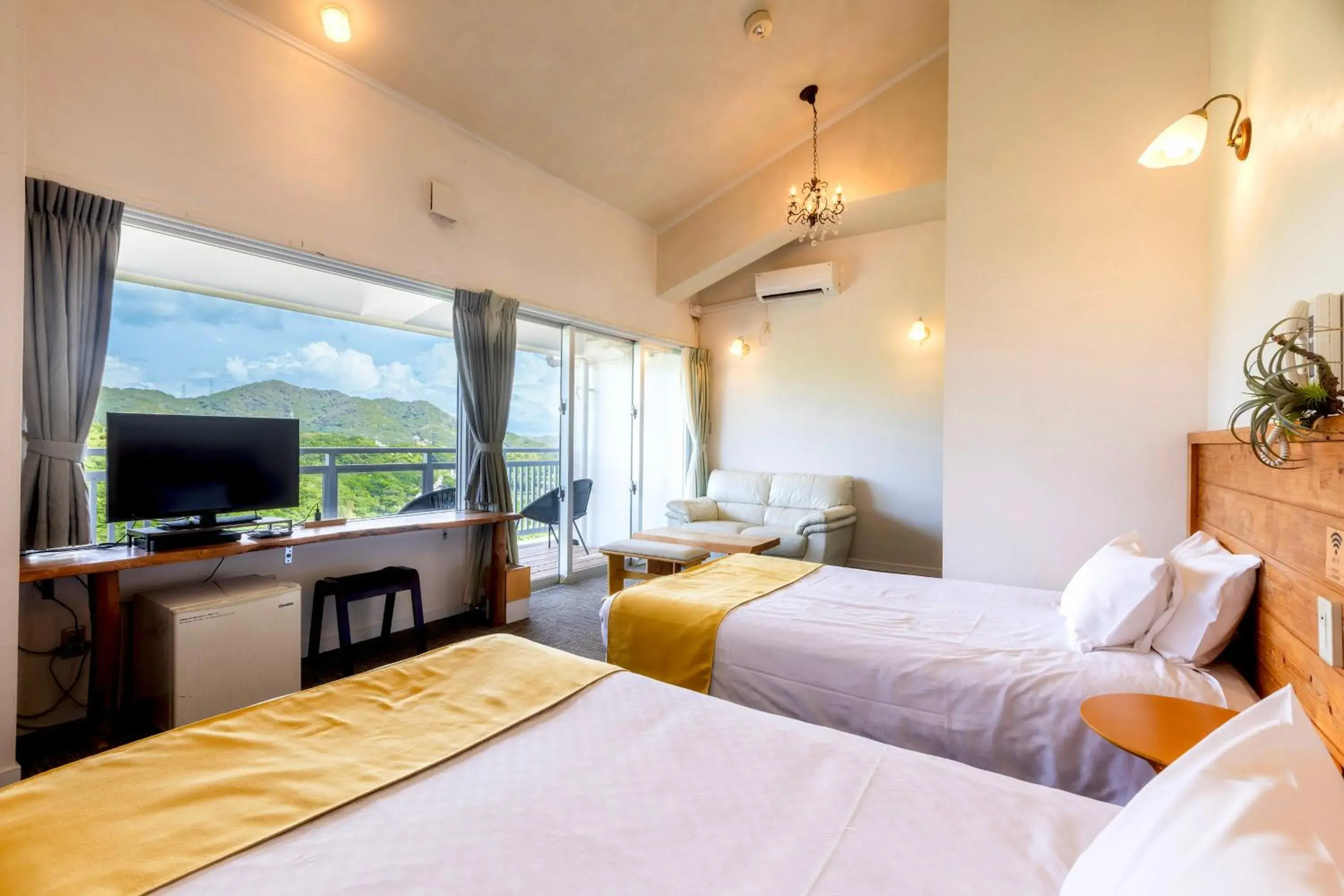 Superior Twin Room in Hoshi No Terrace Motobu Yamazato Superior Twin Room in Hoshi No Terrace Motobu Yamazato