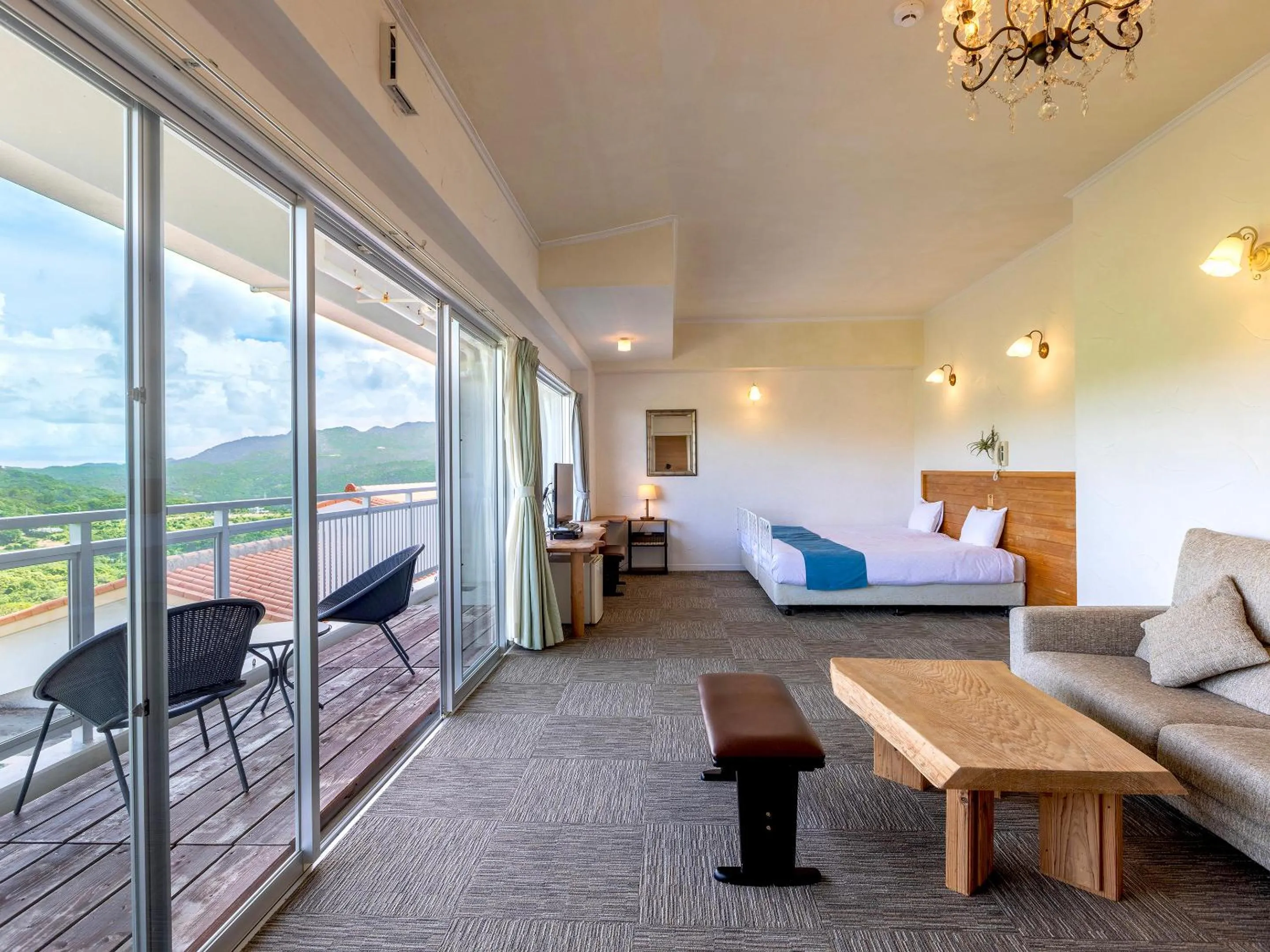 Photo of the whole room, Bed in Hoshi No Terrace Motobu Yamazato