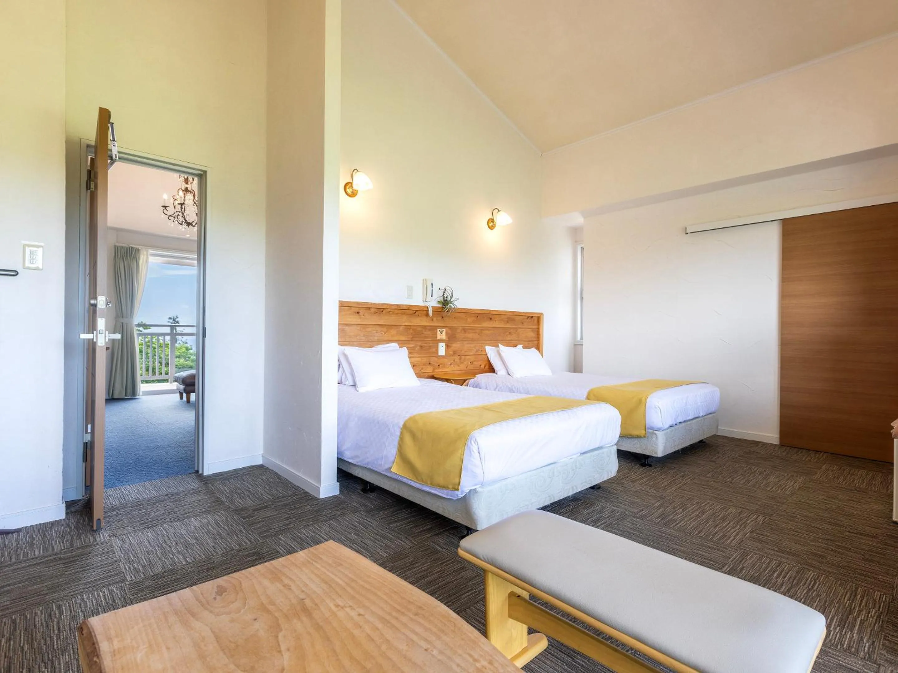 Photo of the whole room, Bed in Hoshi No Terrace Motobu Yamazato