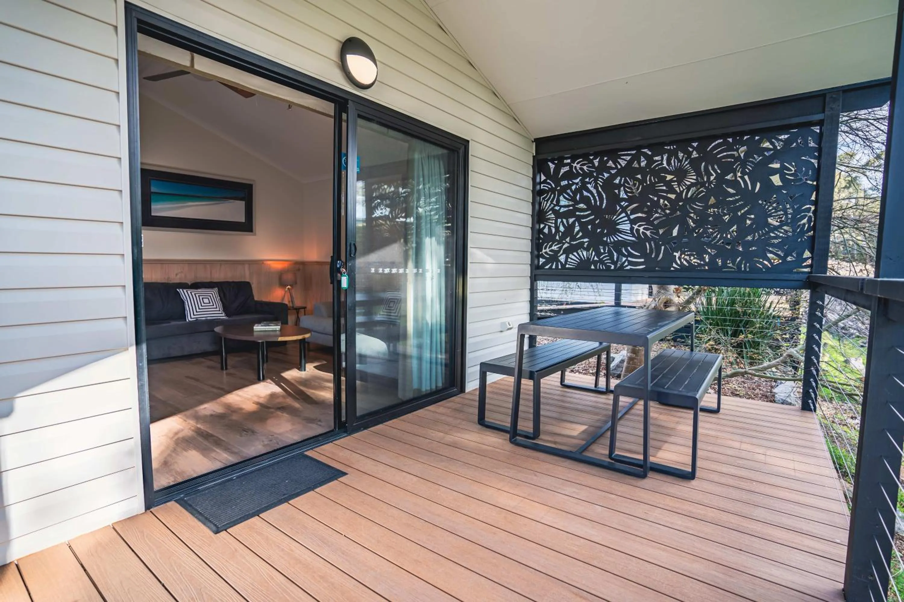 Patio in BIG4 Tassie Getaway Parks St Helens