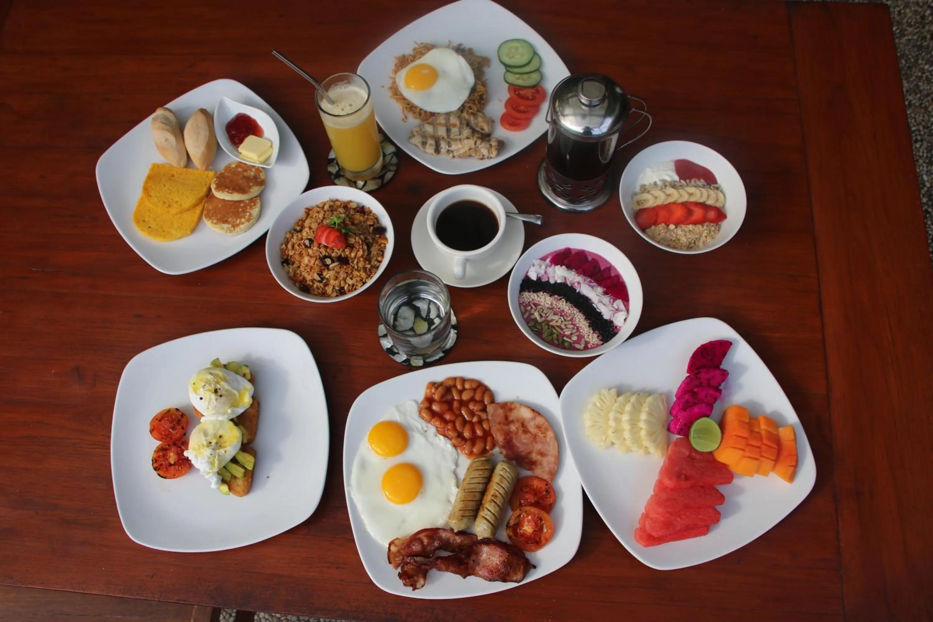 Breakfast in De Moksha Eco Friendly Boutique Resort