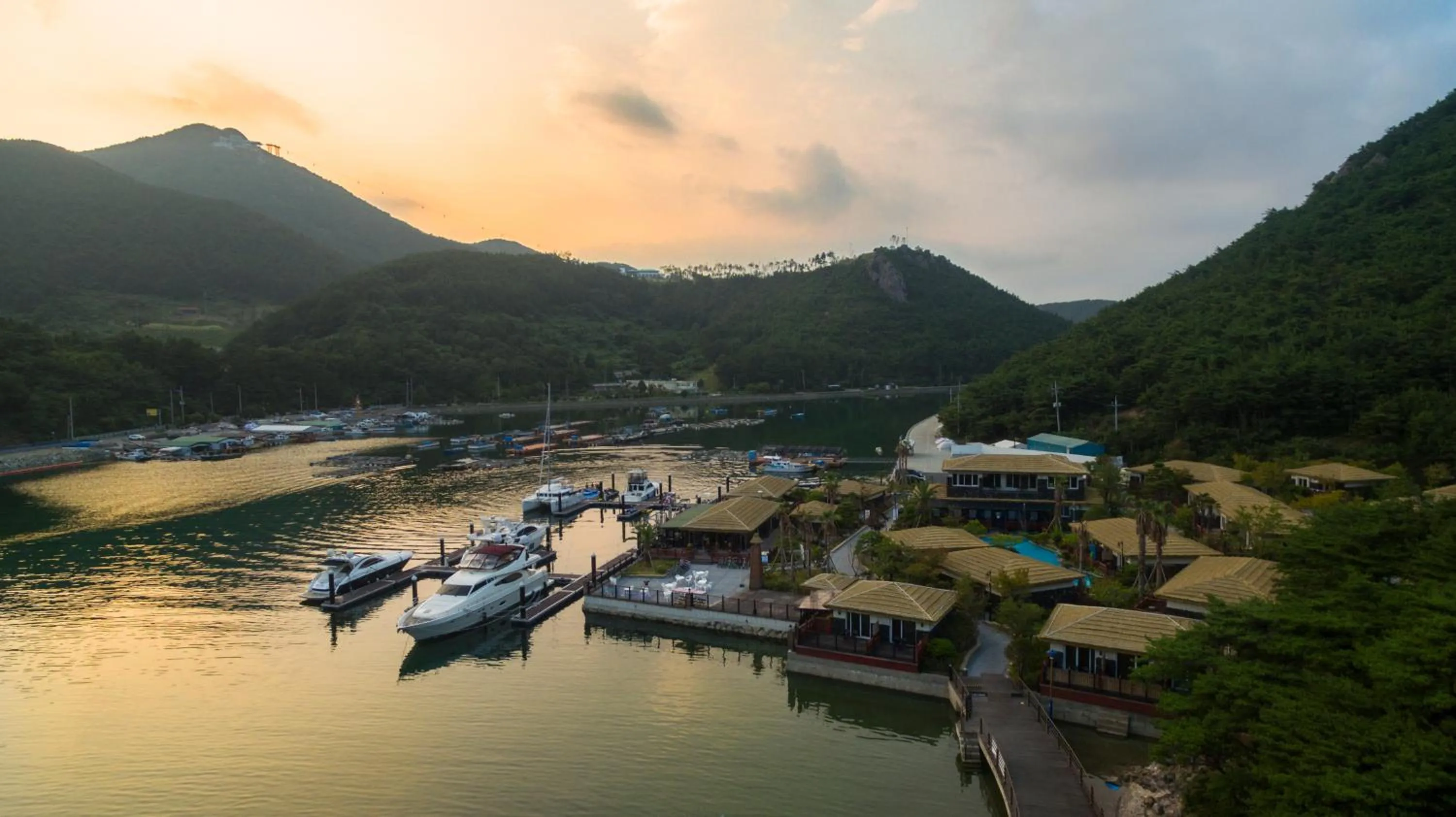 Bird's eye view in Tongyeong Hansan Marina Resort