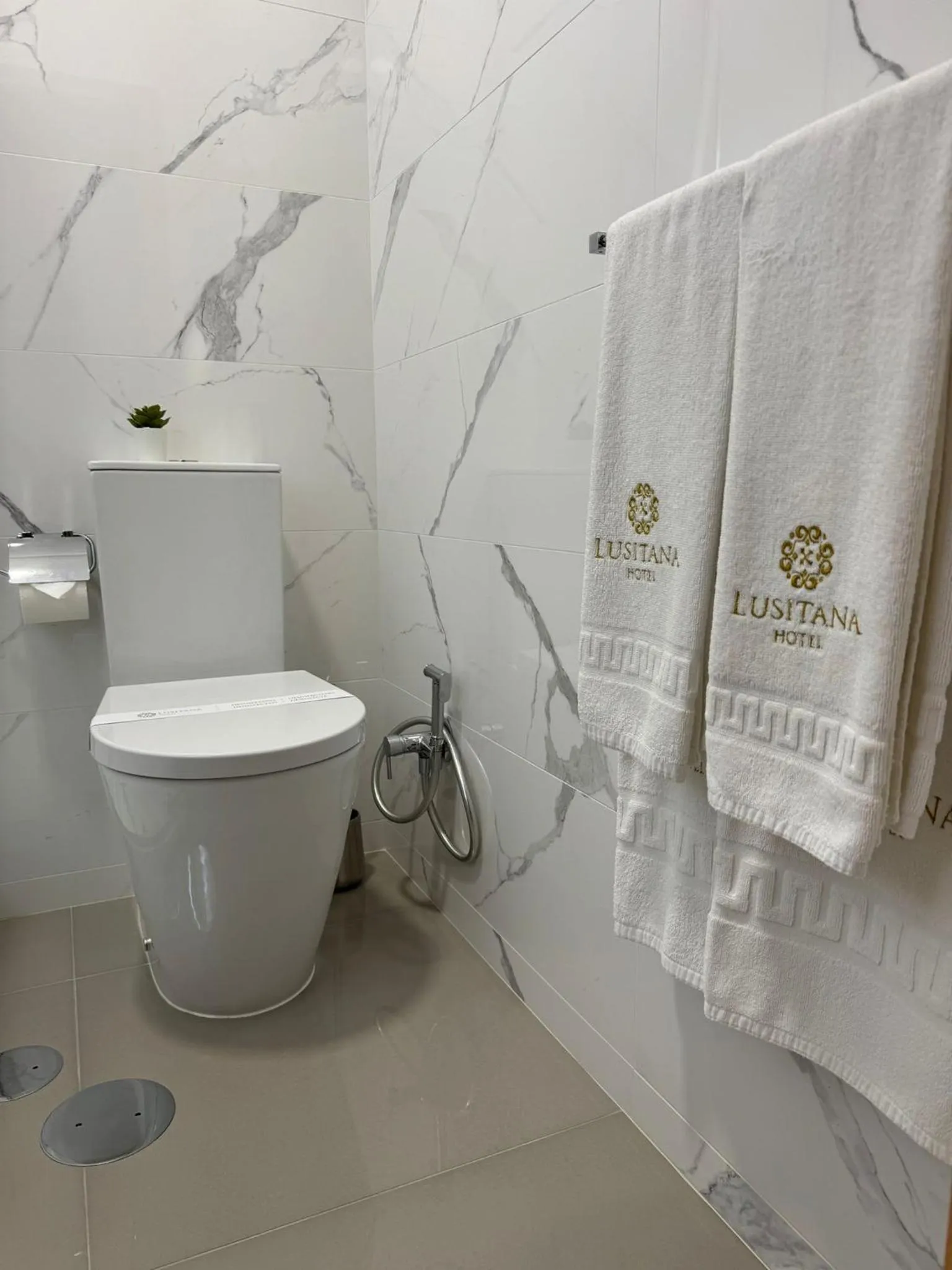 Toilet in Lusitana Hotel