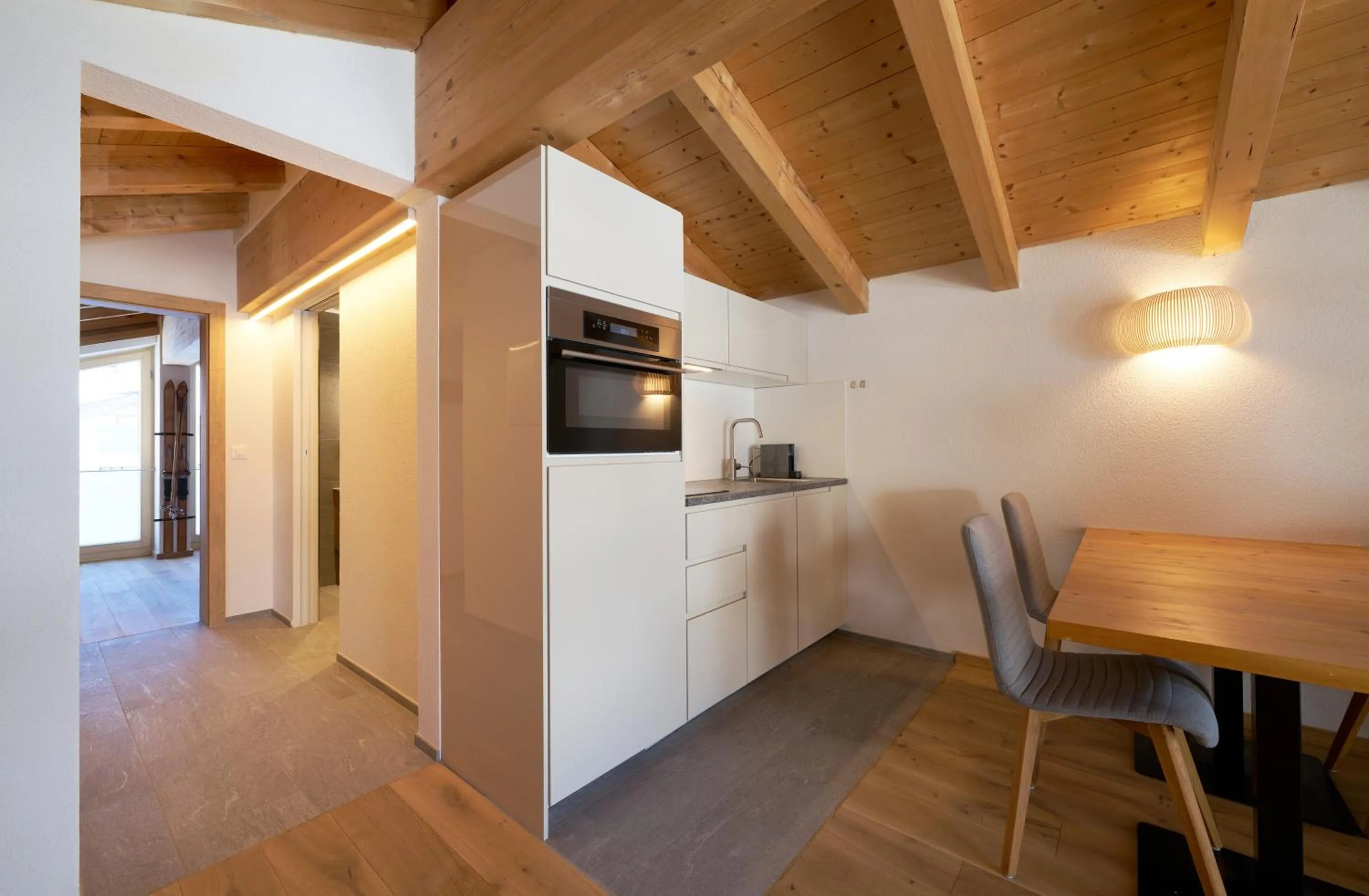 Kitchen or kitchenette in Aparthotel Grischuna