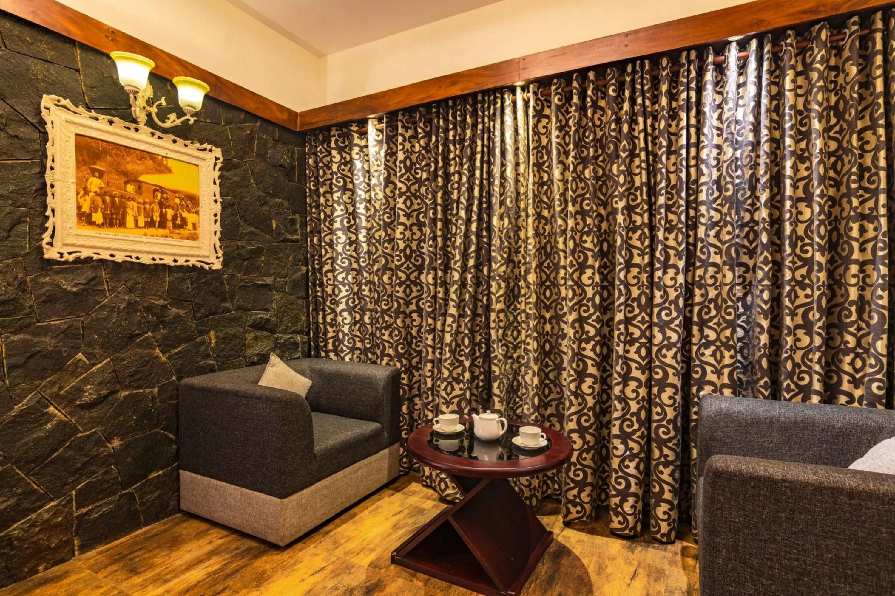 Seating area in Tea Harvester